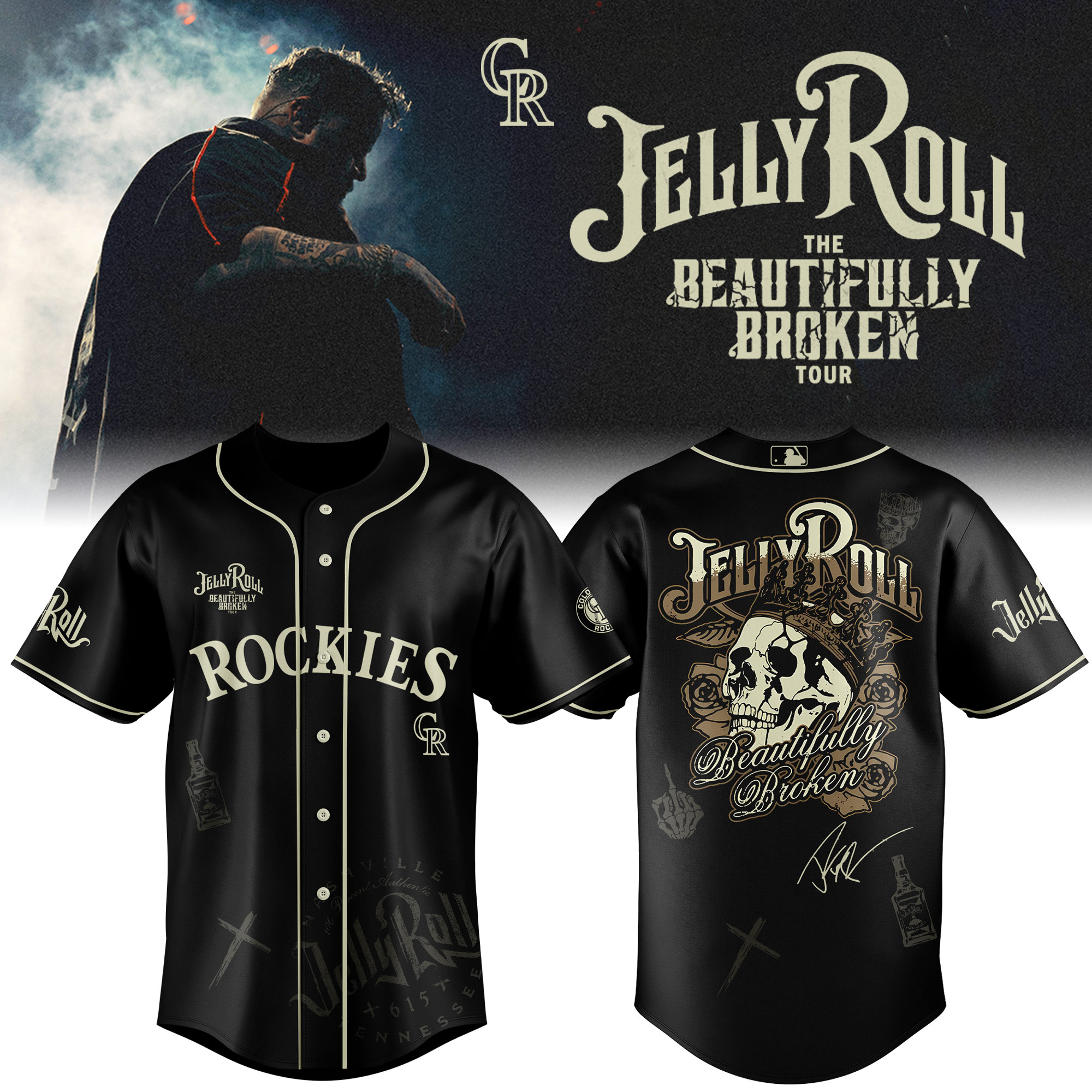 Colorado Rockies x Jelly Roll Baseball Jersey For Sport Teams Fans