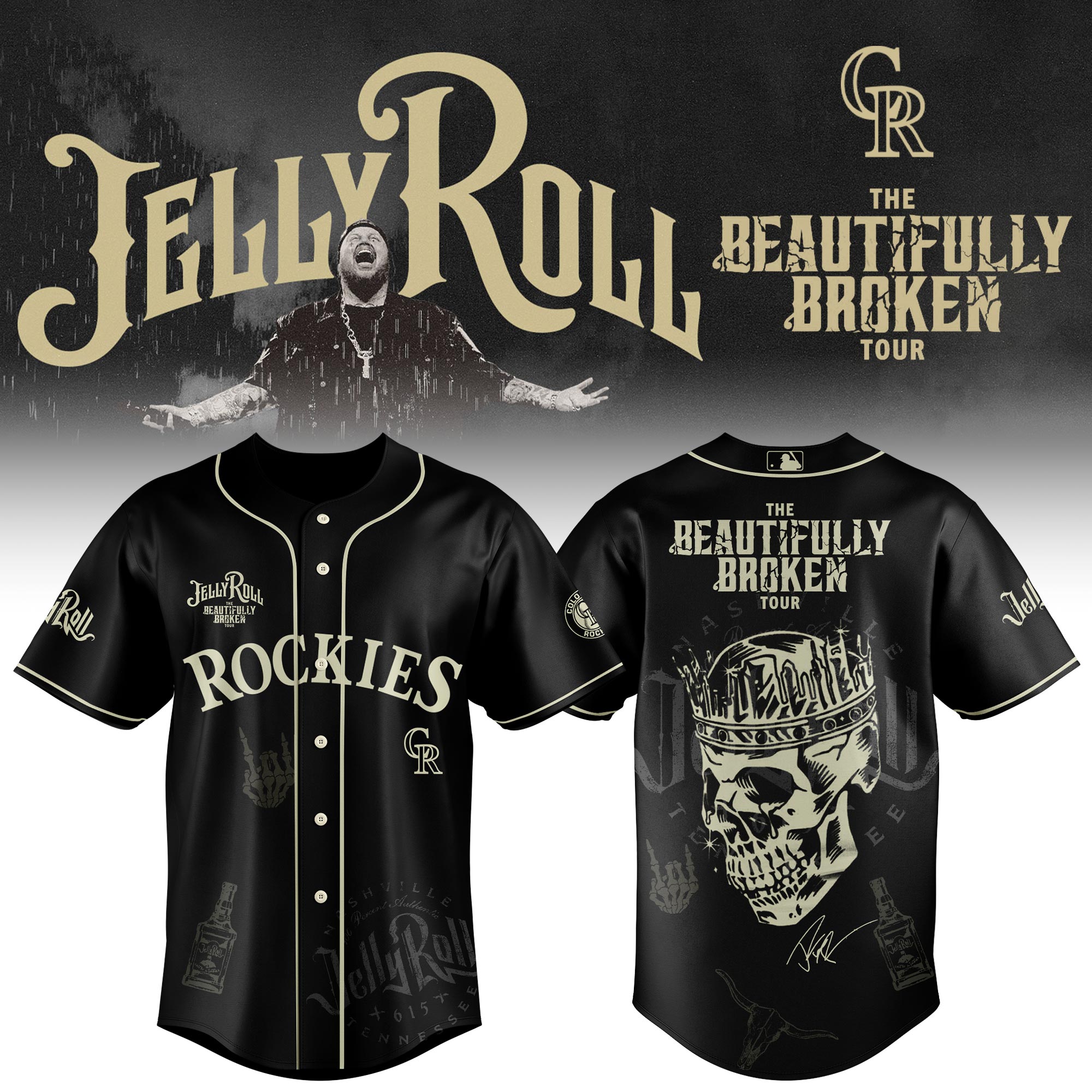 Colorado Rockies x Jelly Roll Baseball Jersey For Sport Teams Fans