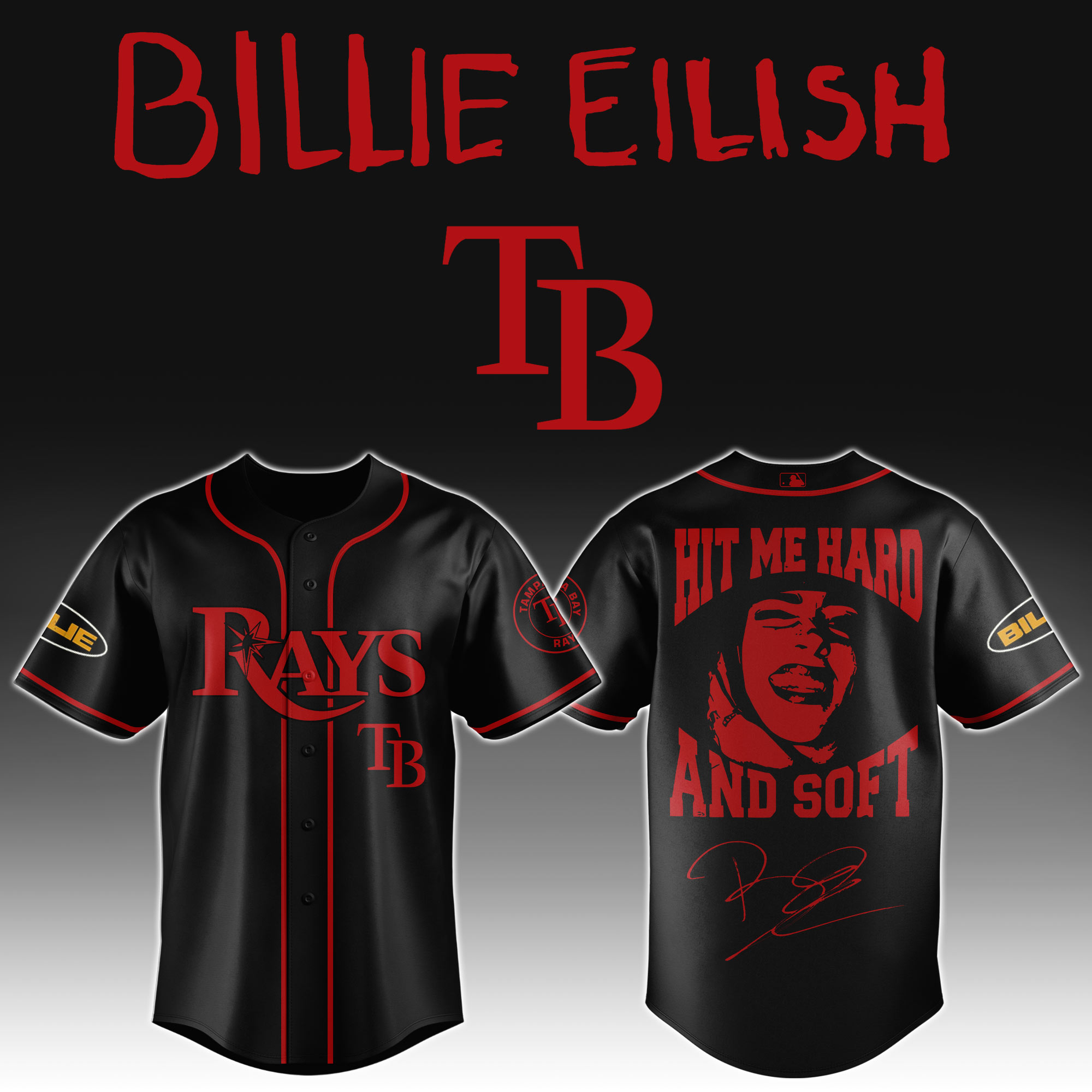 Tampa Bay Rays x Billie Eilish Echo: Year One Tribute Baseball Jersey For Sport Teams Fans