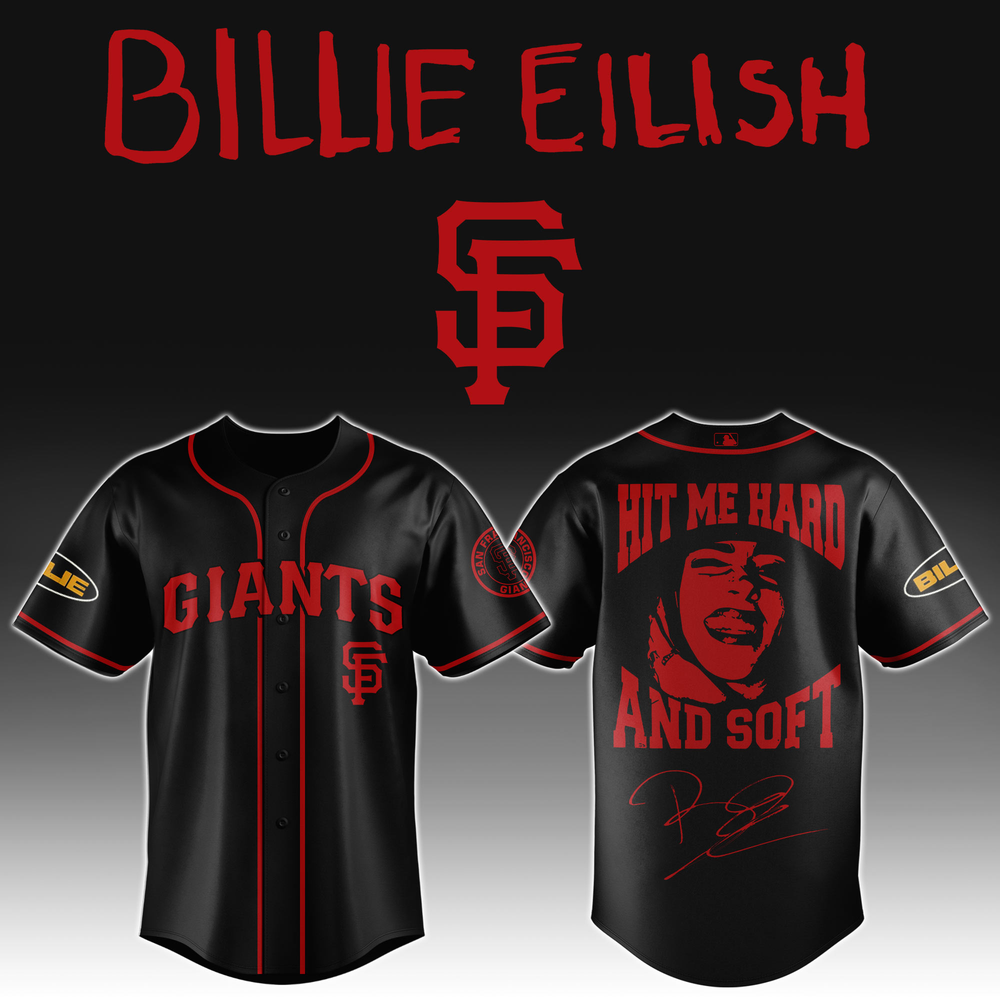San Francisco Giants x Billie Eilish Echo: Year One Tribute Baseball Jersey For Sport Teams Fans
