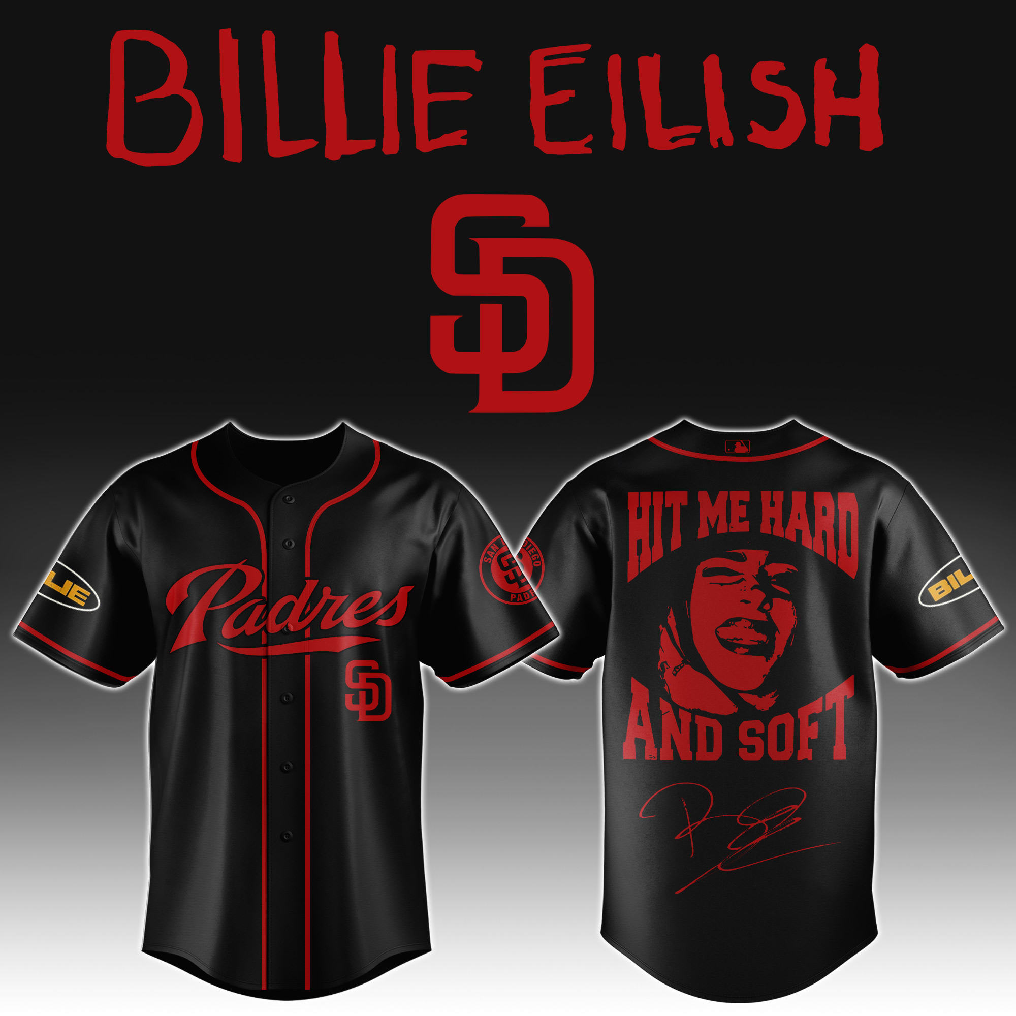 San Diego Padres x Billie Eilish Echo: Year One Tribute Baseball Jersey For Sport Teams Fans