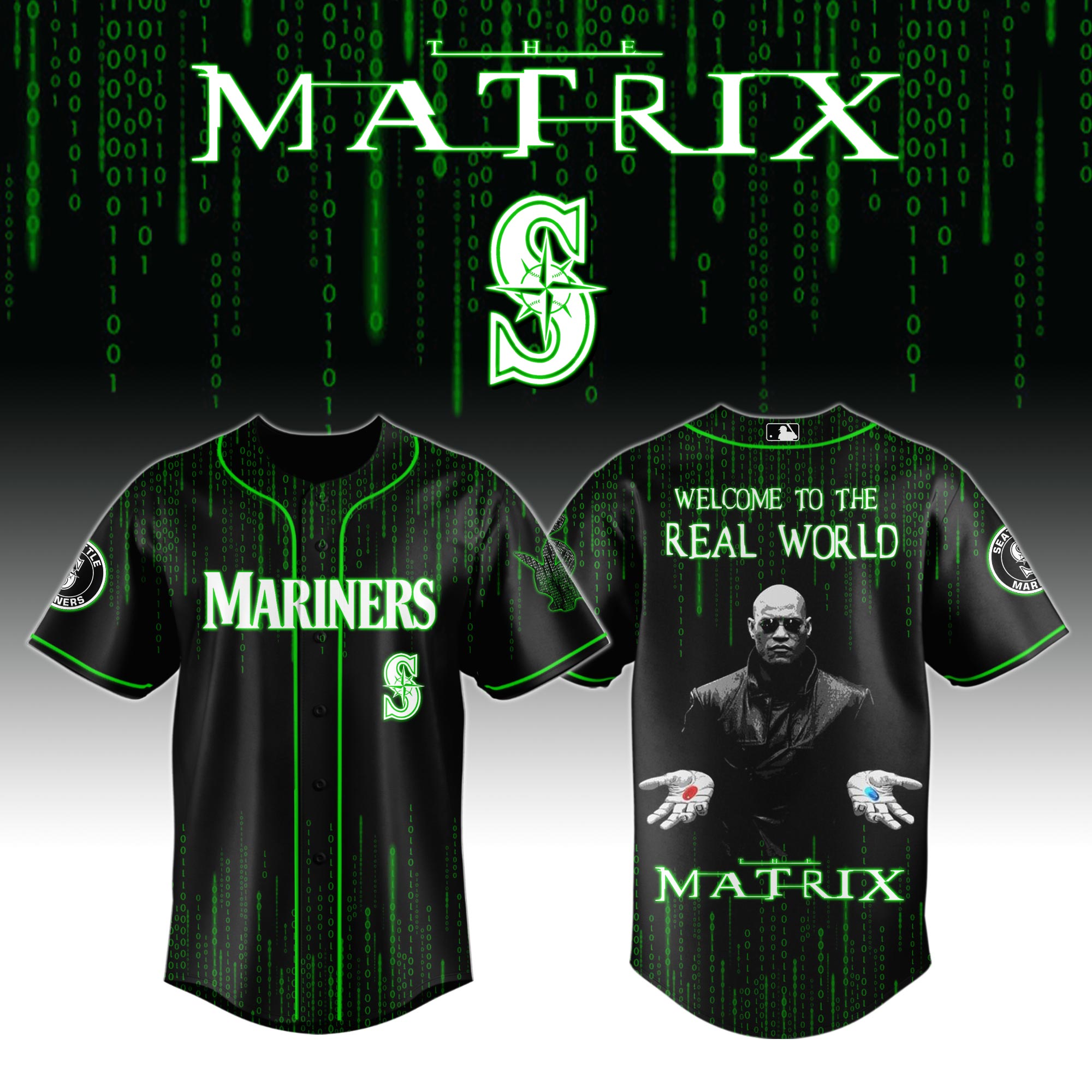 Seattle Mariners x The Matrix Baseball Jersey For Sport Teams Fans