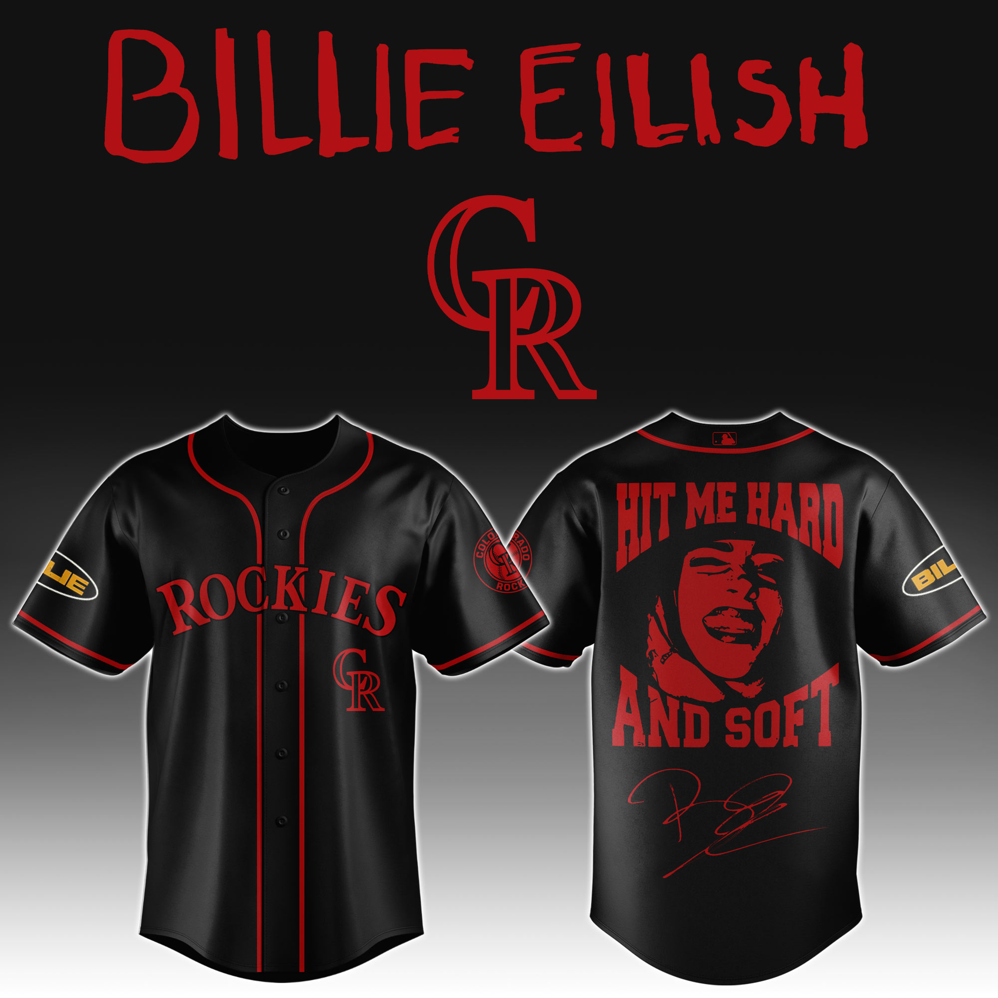 Colorado Rockies x Billie Eilish Echo: Year One Tribute Baseball Jersey For Sport Teams Fans