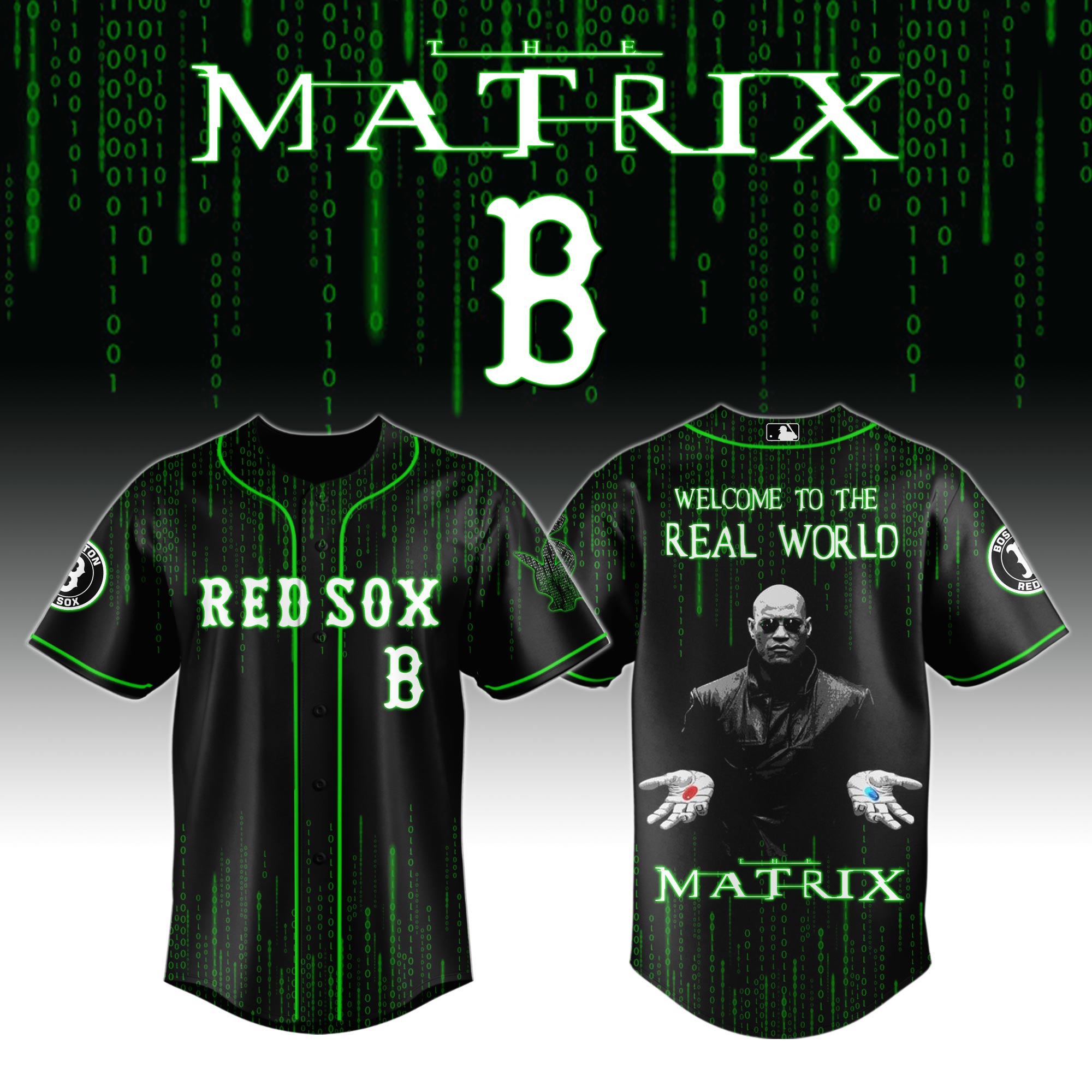 Boston Red Sox x The Matrix Baseball Jersey For Sport Teams Fans