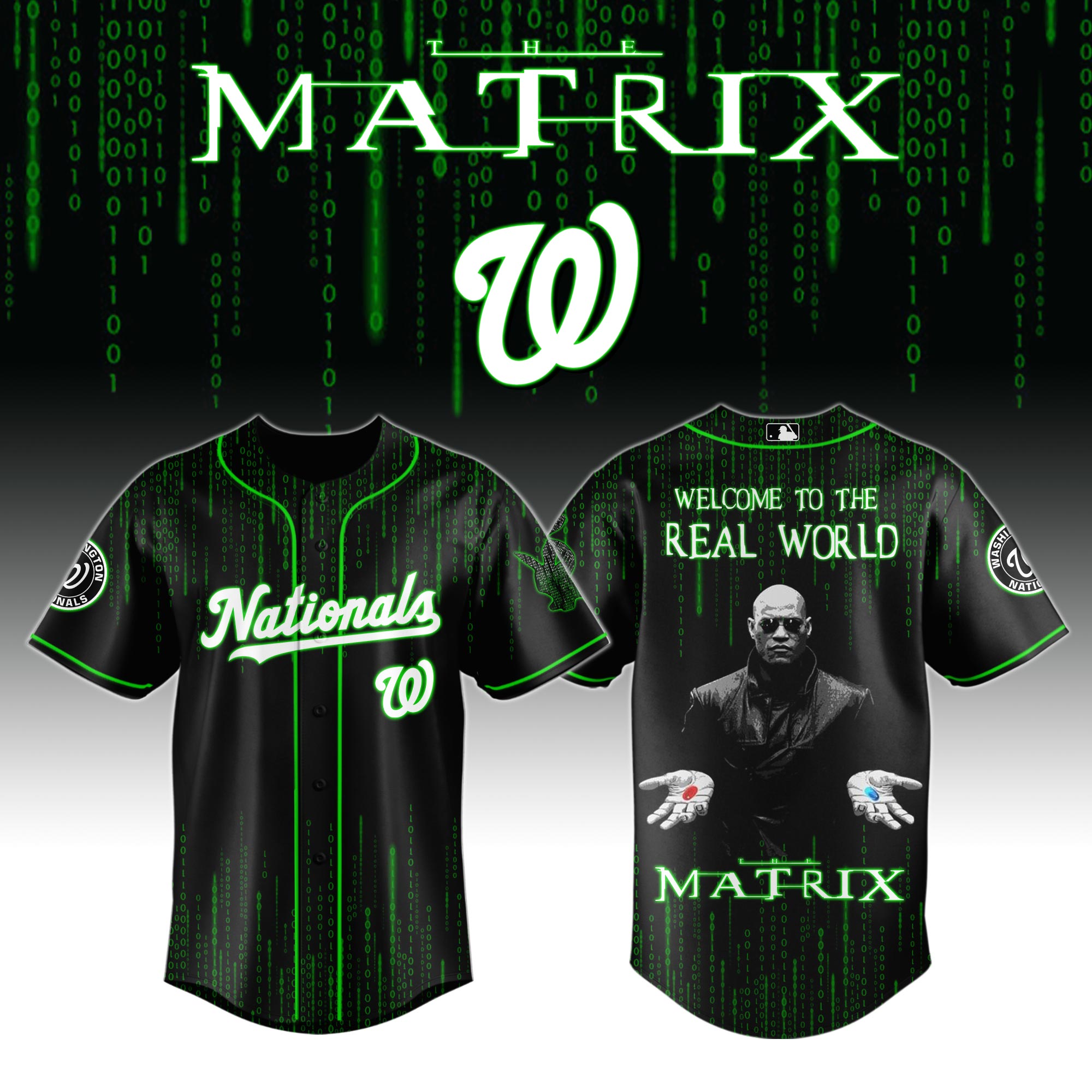 Washington Nationals x The Matrix Baseball Jersey For Sport Teams Fans