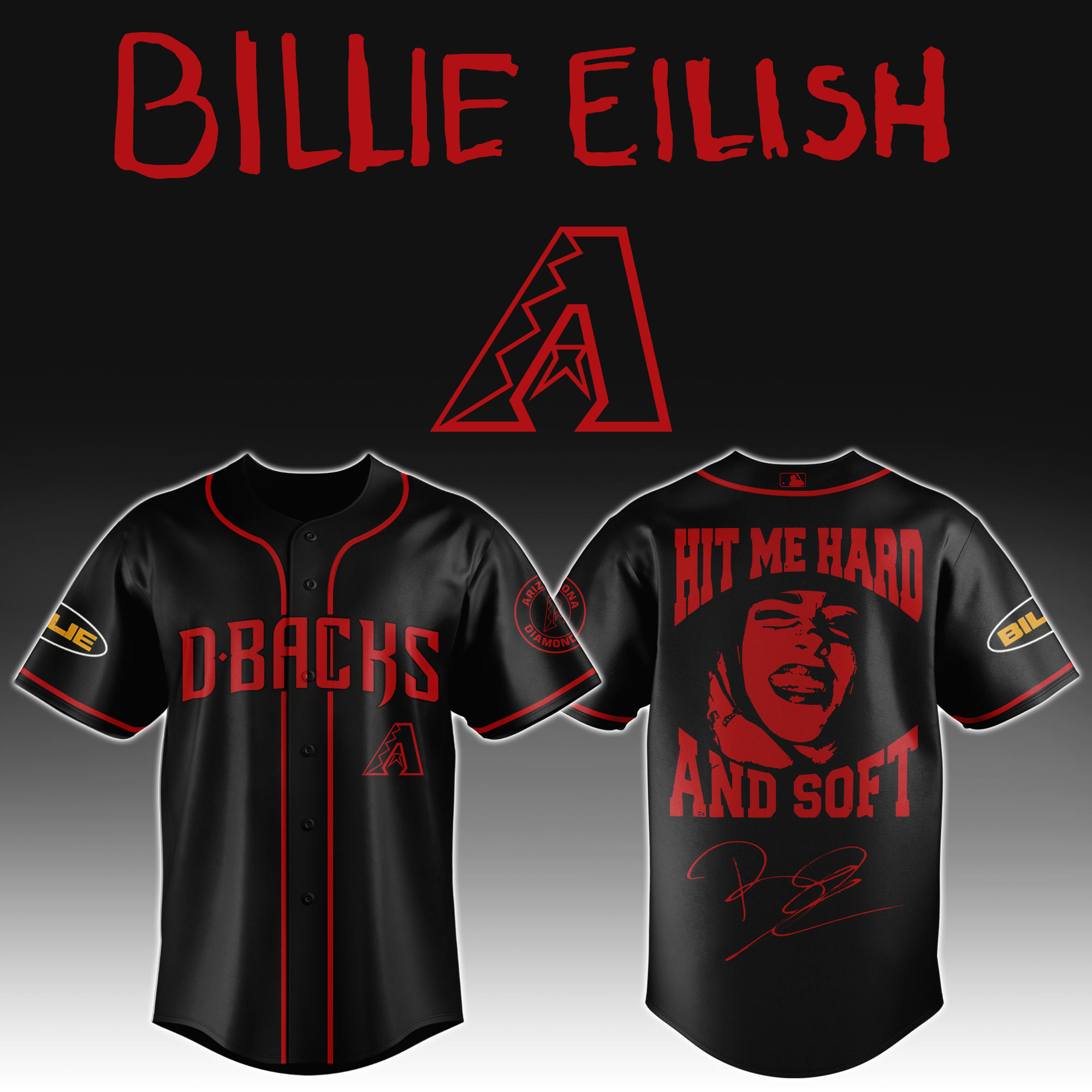 Arizona Diamondbacks x Billie Eilish Echo: Year One Tribute Baseball Jersey For Sport Teams Fans