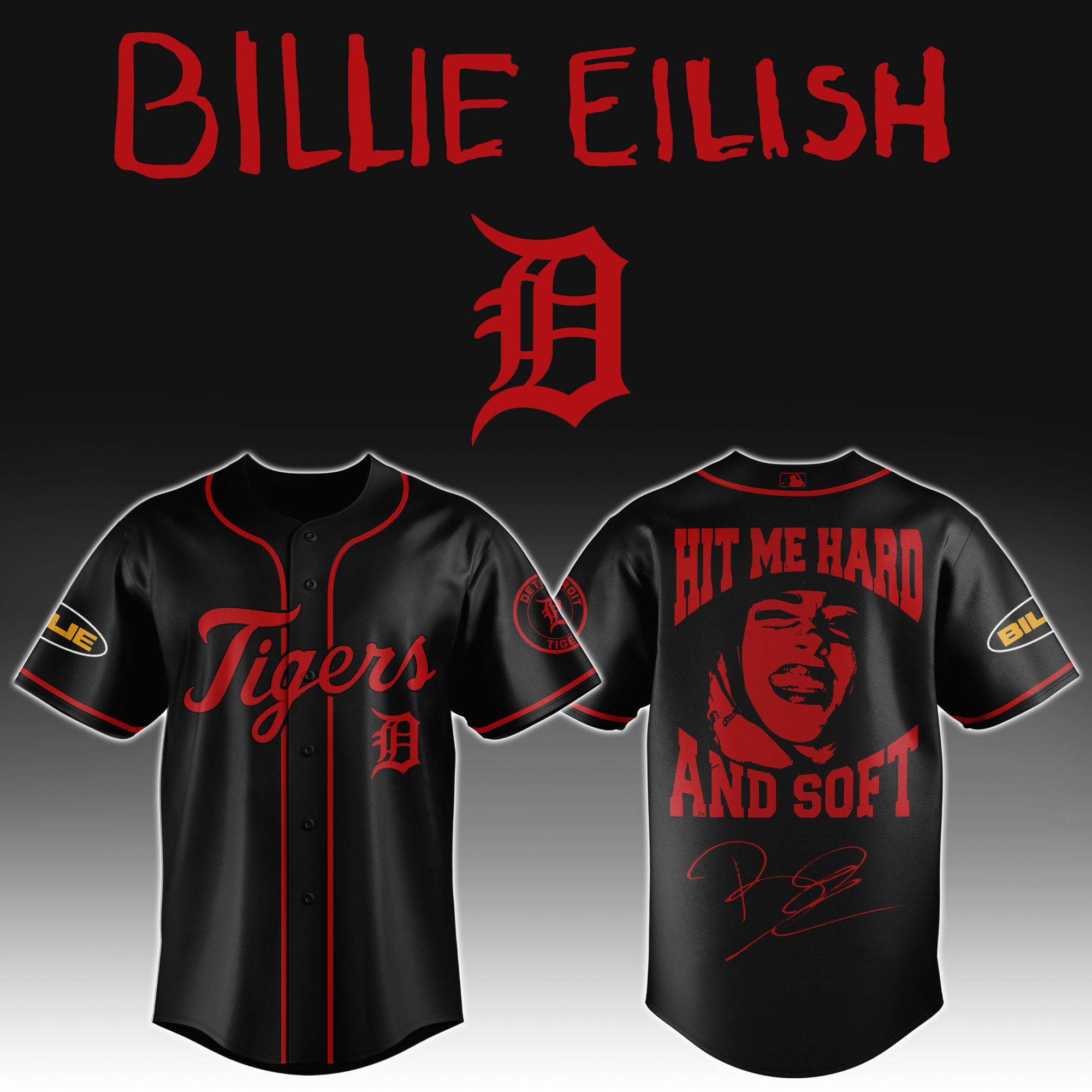 Detroit Tigers x Billie Eilish Echo: Year One Tribute Baseball Jersey For Sport Teams Fans