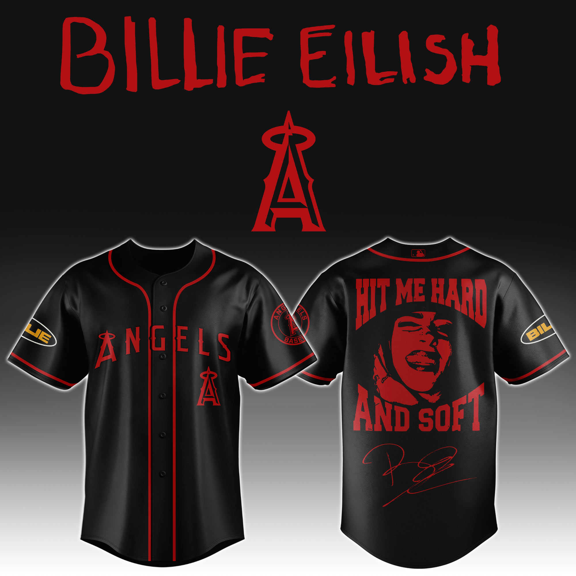 Los Angeles Angels x Billie Eilish Echo: Year One Tribute Baseball Jersey For Sport Teams Fans