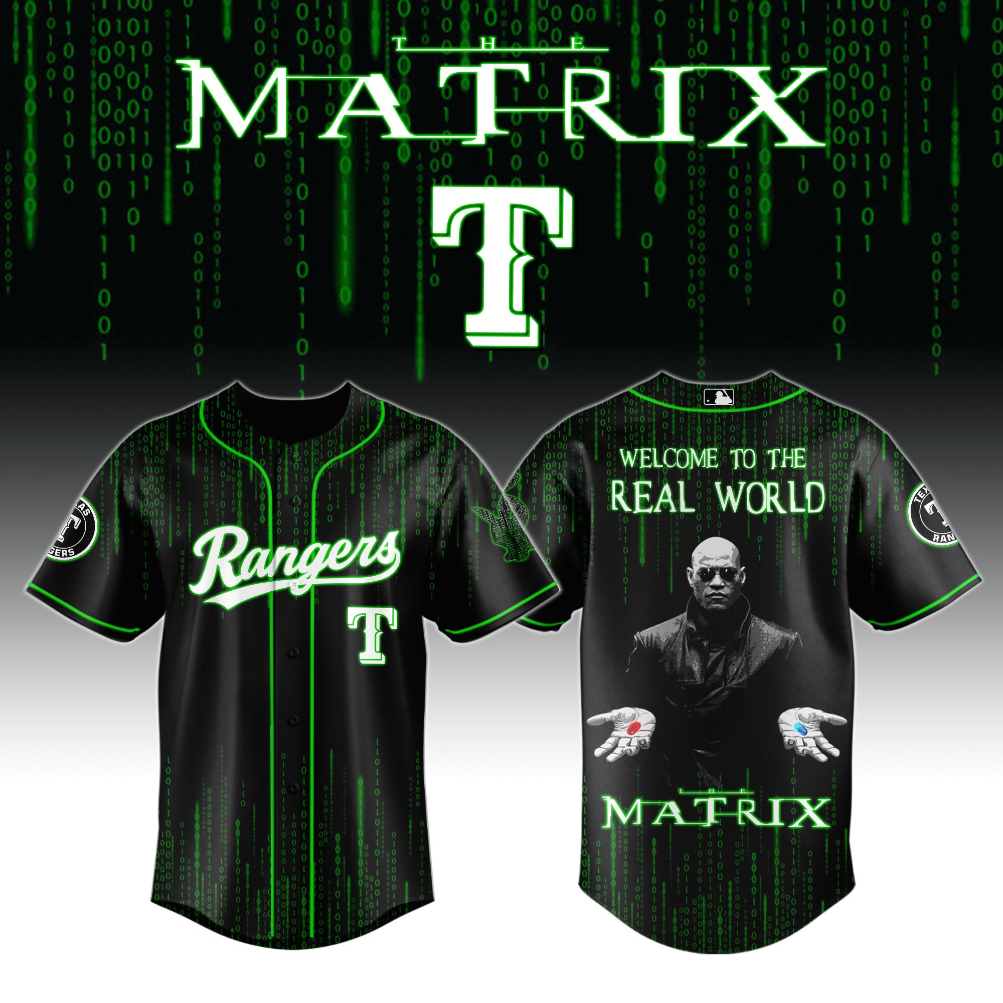 Texas Rangers x The Matrix Baseball Jersey For Sport Teams Fans
