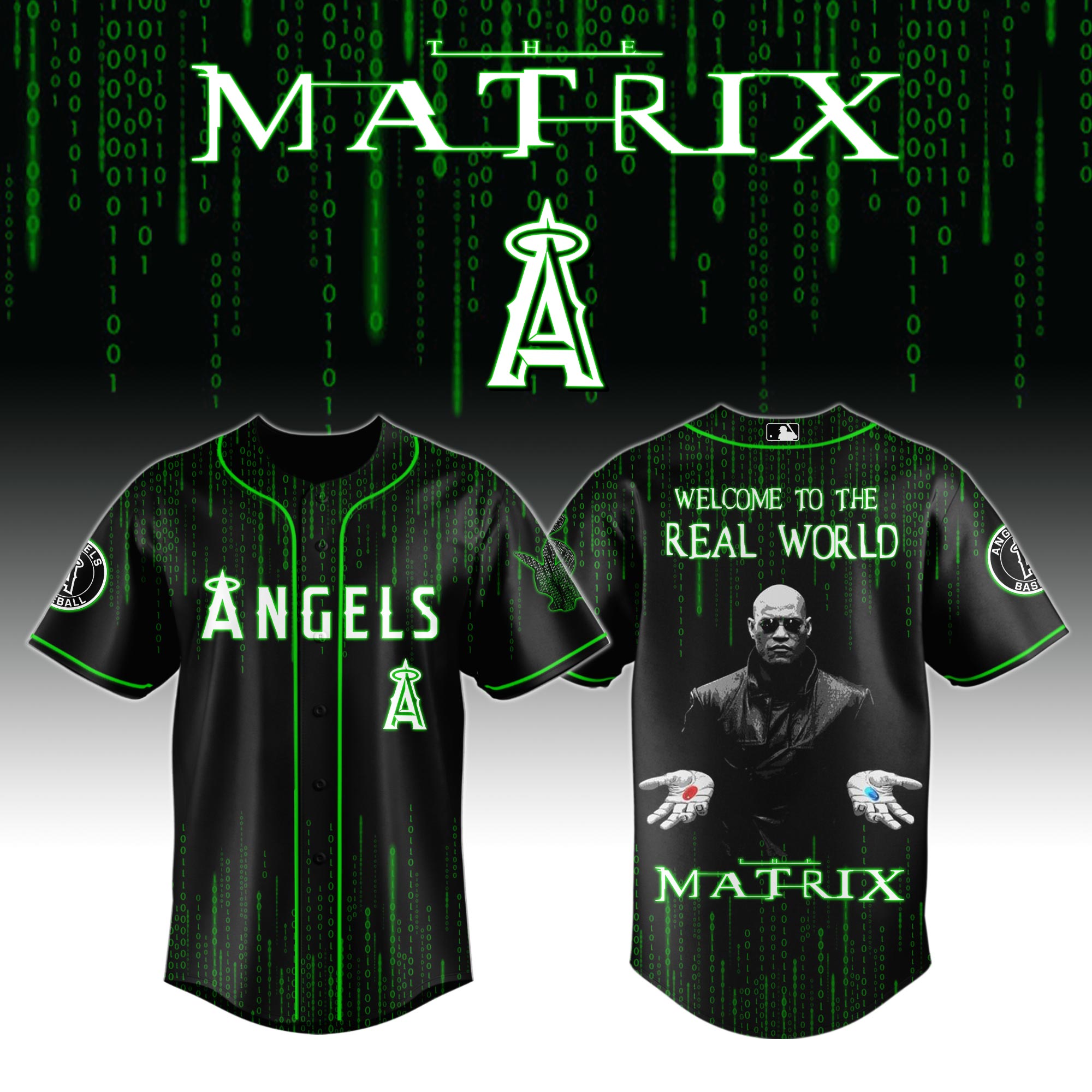 Los Angeles Angels x The Matrix Baseball Jersey For Sport Teams Fans