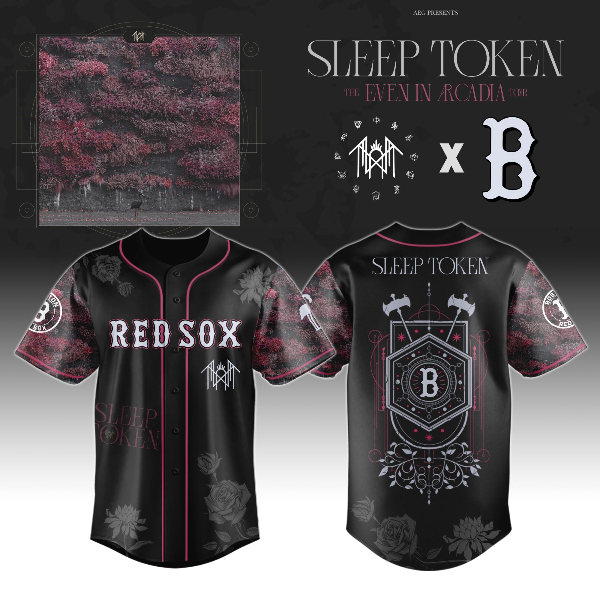Boston Red Sox x Sleep Token Even in Arcadia Tour 2025 Baseball Jersey For Sport Teams Fans