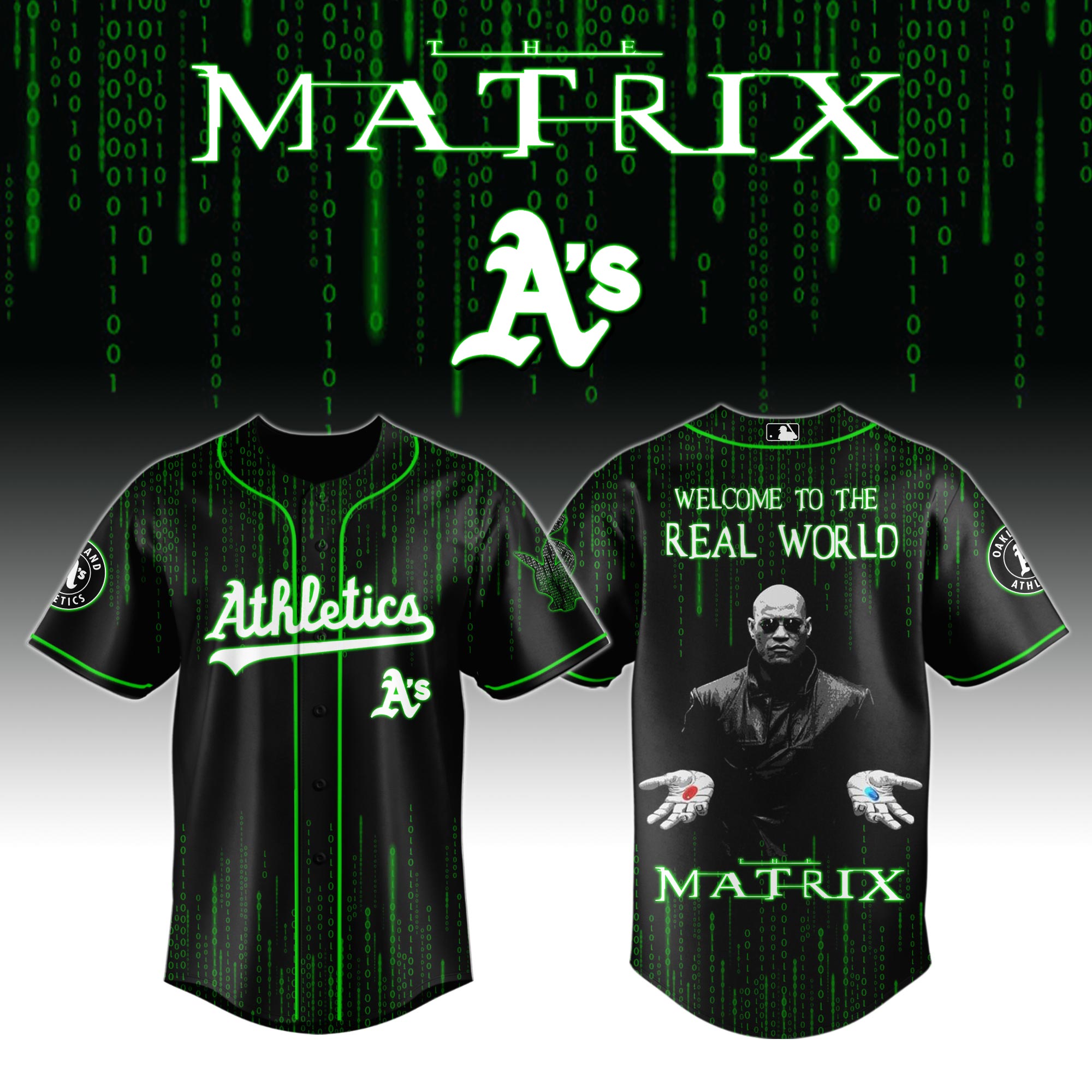 Oakland Athletics x The Matrix Baseball Jersey For Sport Teams Fans