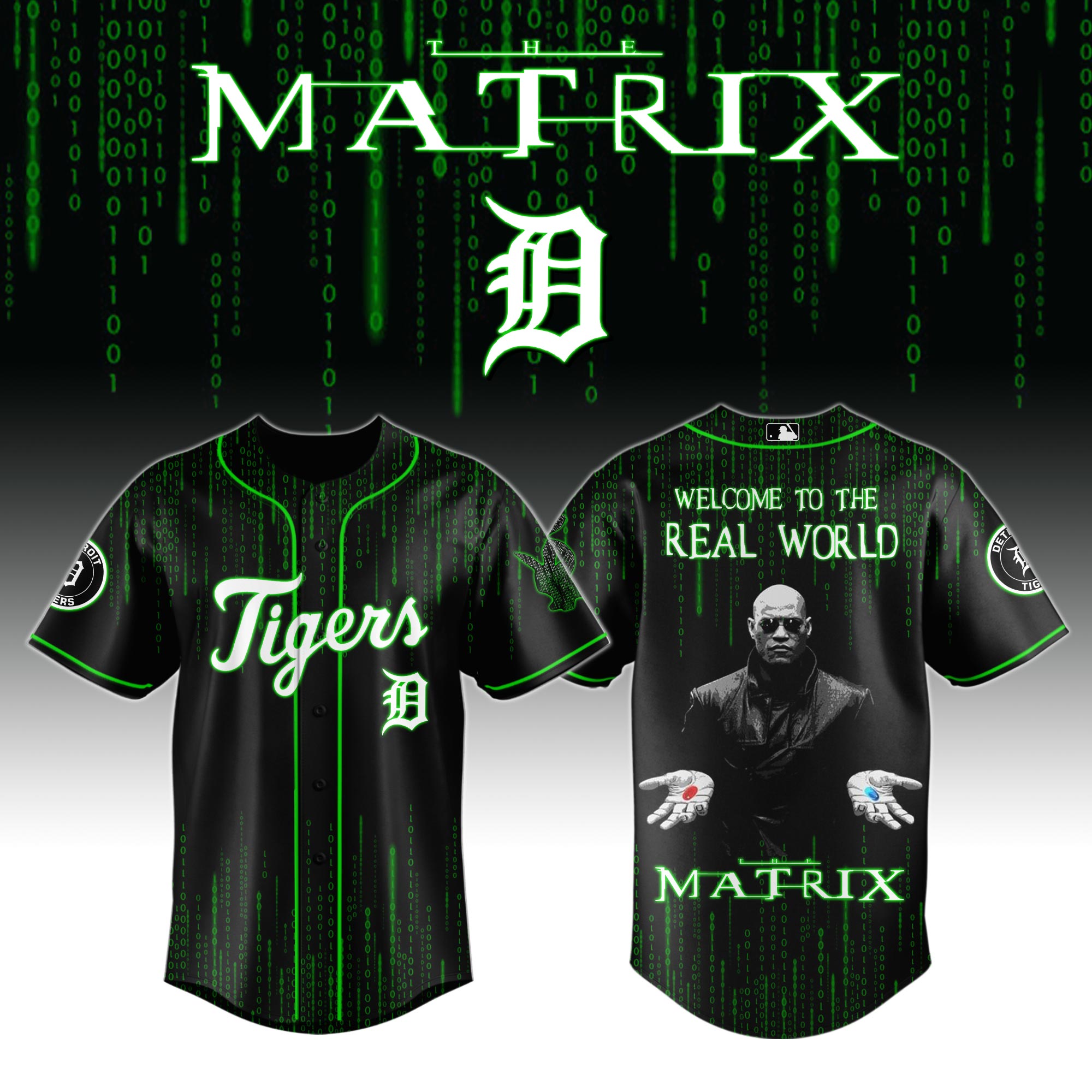 Detroit Tigers x The Matrix Baseball Jersey For Sport Teams Fans