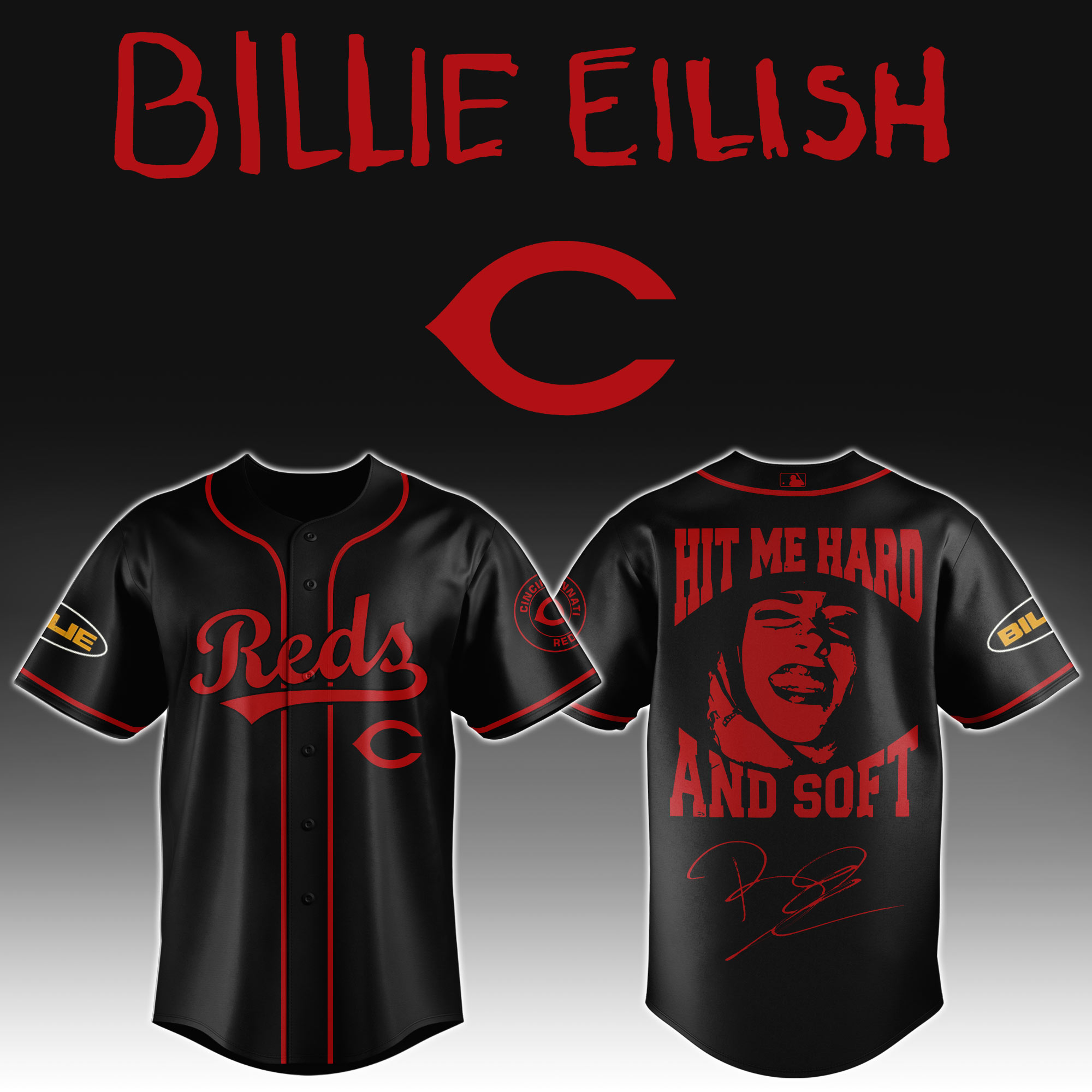 Cincinnati Reds x Billie Eilish Echo: Year One Tribute Baseball Jersey For Sport Teams Fans