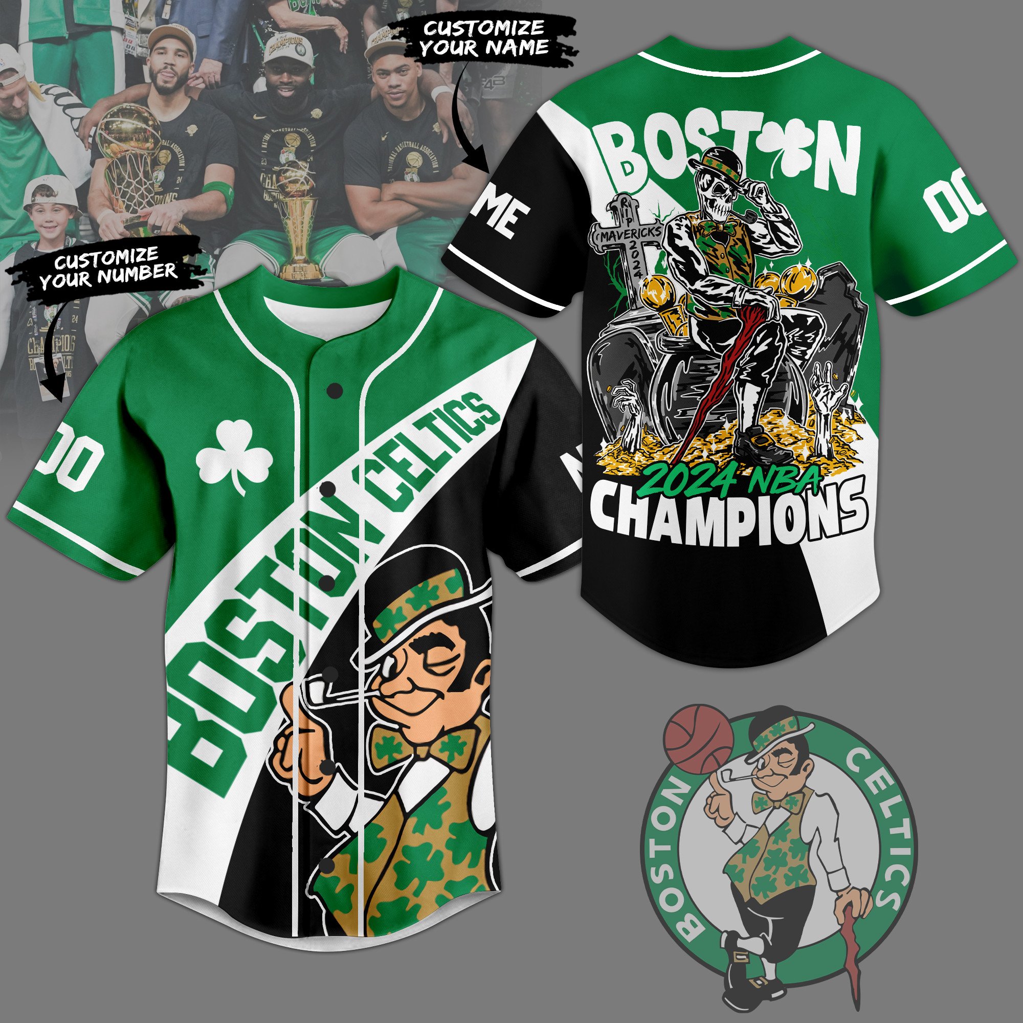 Boston Celtics Baseball Jersey For Sport Teams Fans