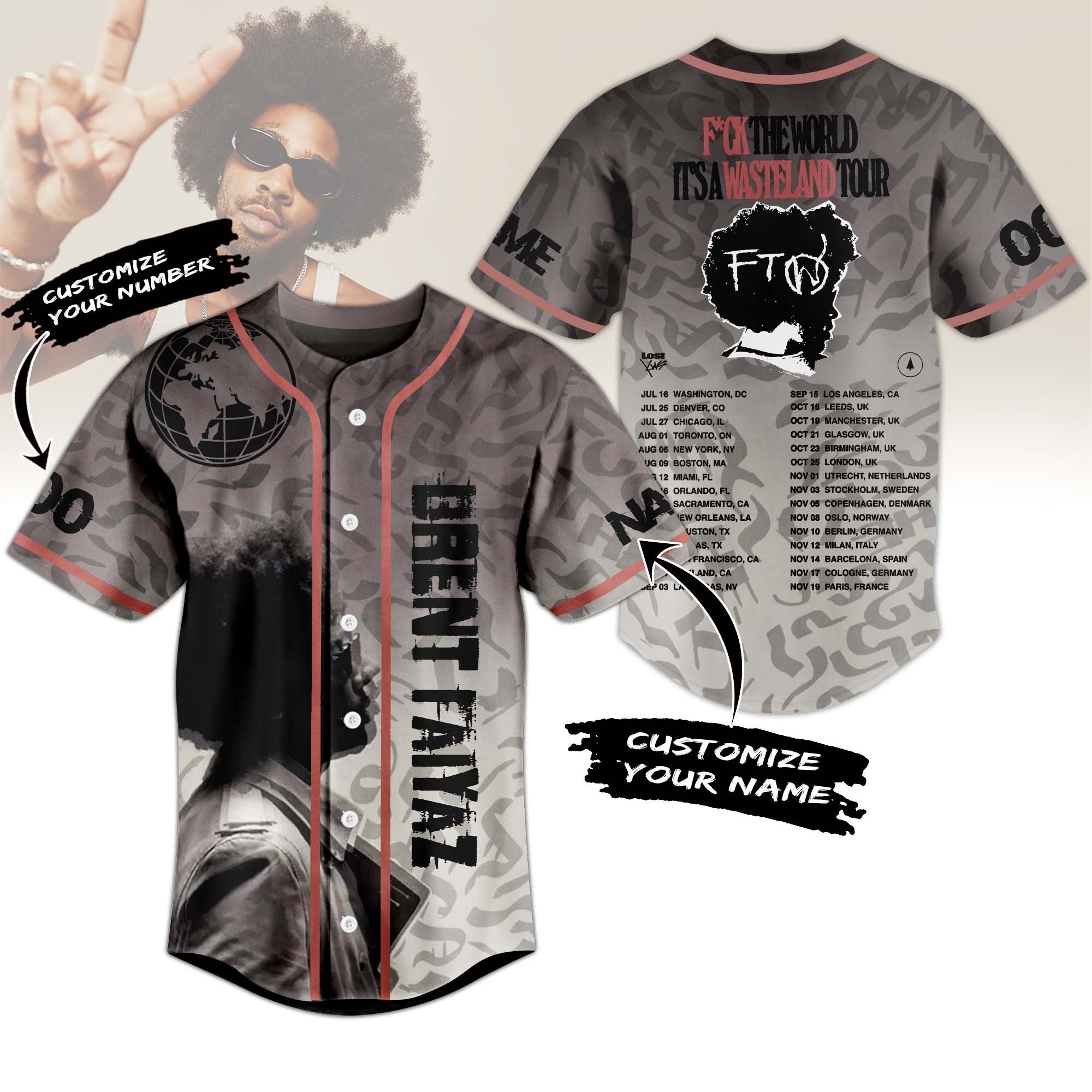 Brent Faiyaz Baseball Jersey For Sport Teams Fans