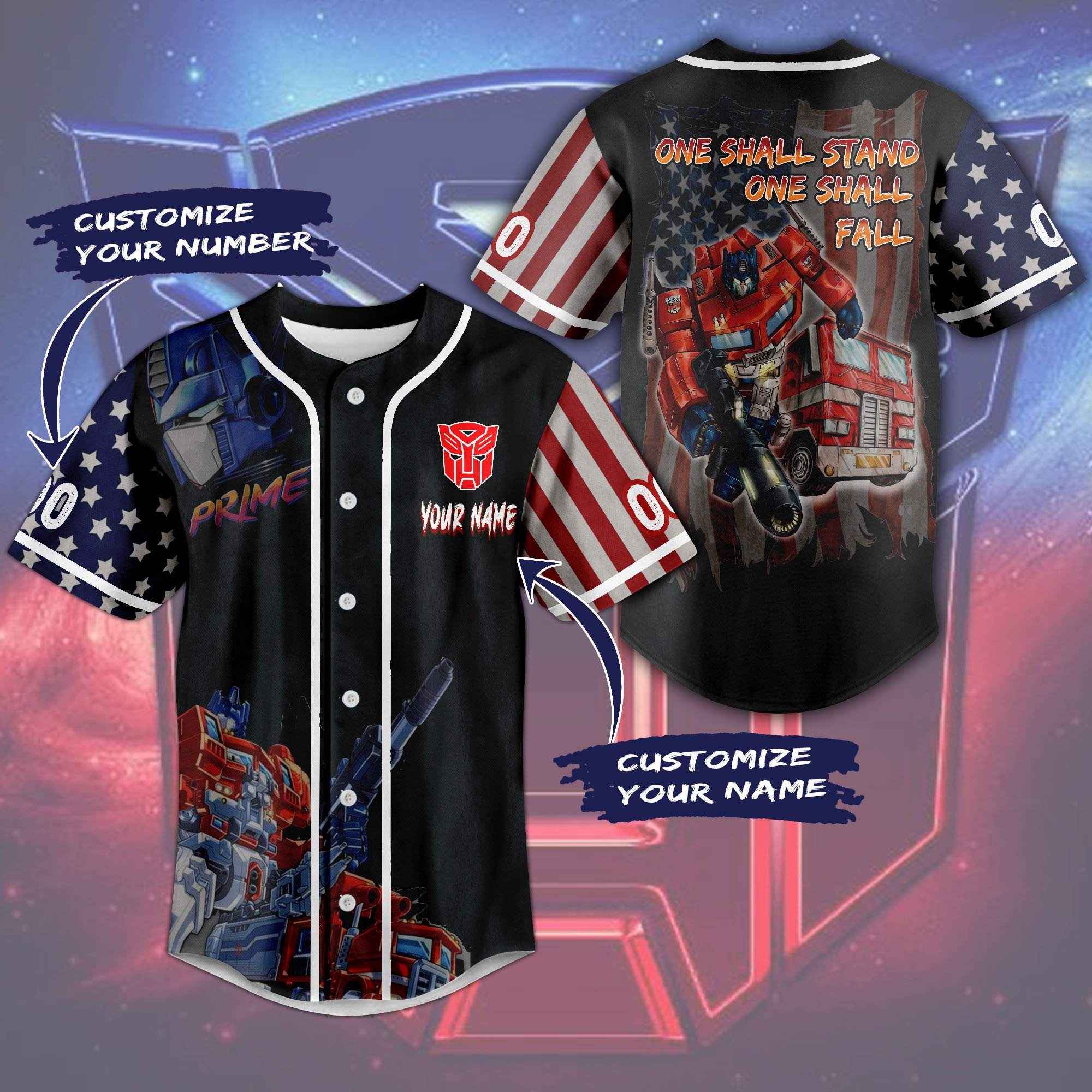 Transformers Prime Baseball Jersey For Sport Teams Fans
