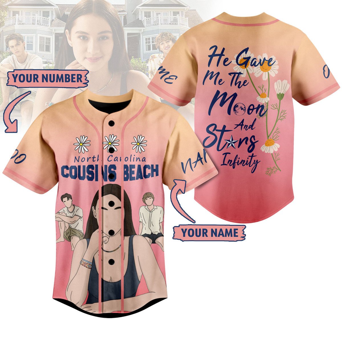 Cousins ??Beach: The Summer I Turned Pretty Baseball Jersey For Sport Teams Fans