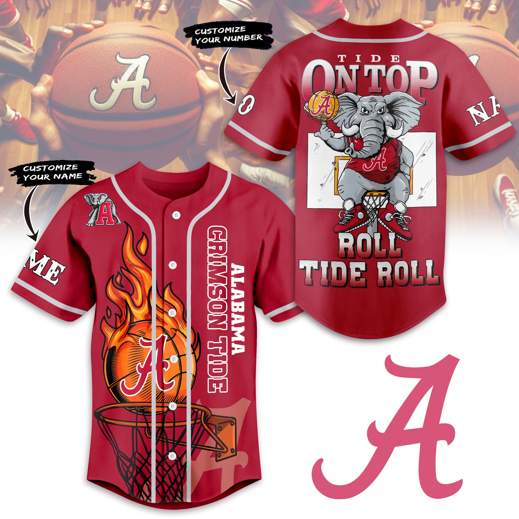 Alabama Crimson Tide Baseball Jersey For Sport Teams Fans
