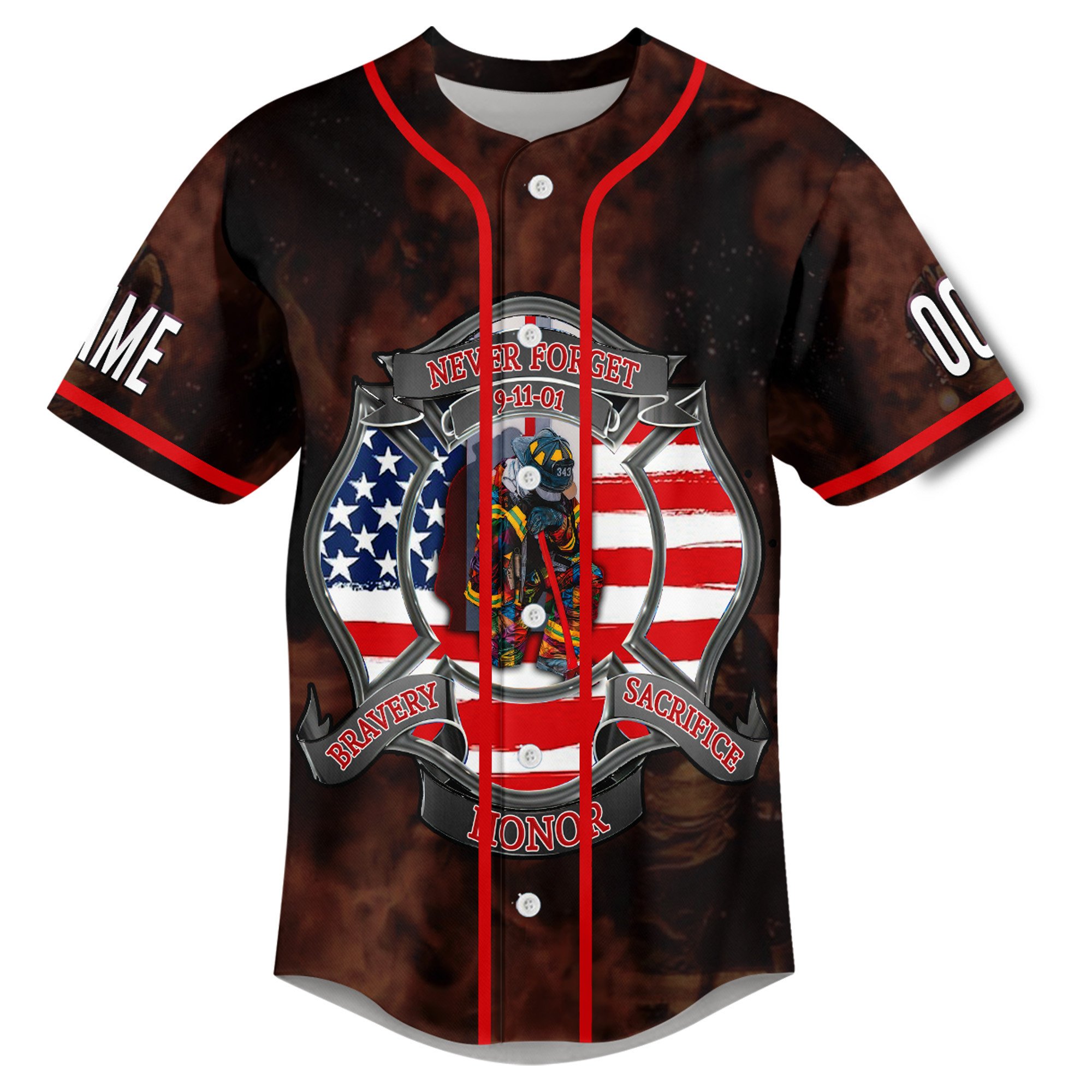 Never Forget 9 11 2001 22th Anniversary Baseball Jersey For Sport Teams Fans