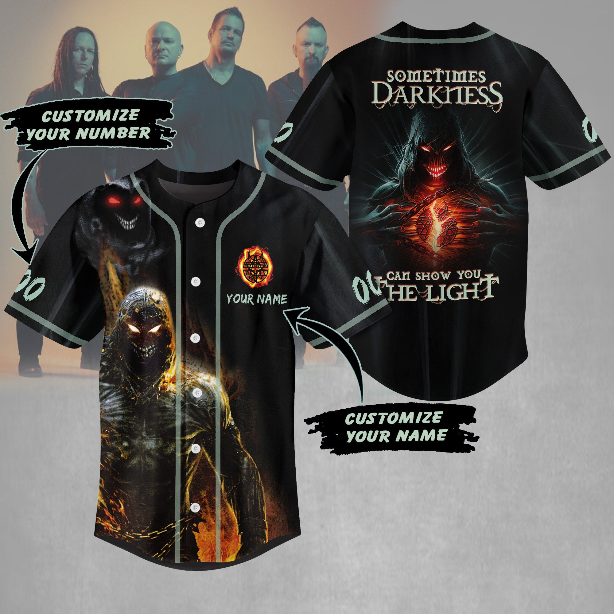 Disturbed Baseball Jersey For Sport Teams Fans