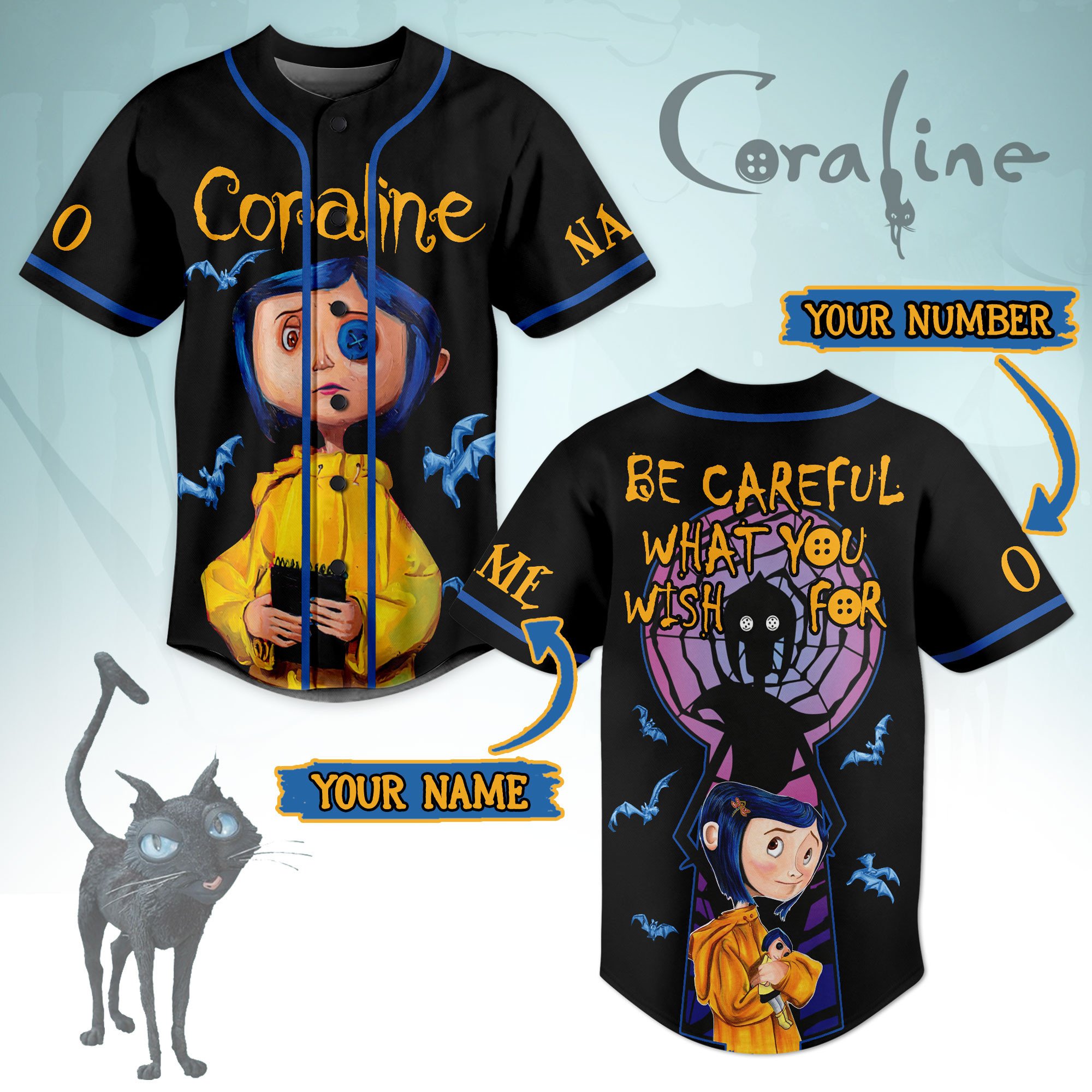 Coraline: Be Careful What You Wish Baseball Jersey For Sport Teams Fans
