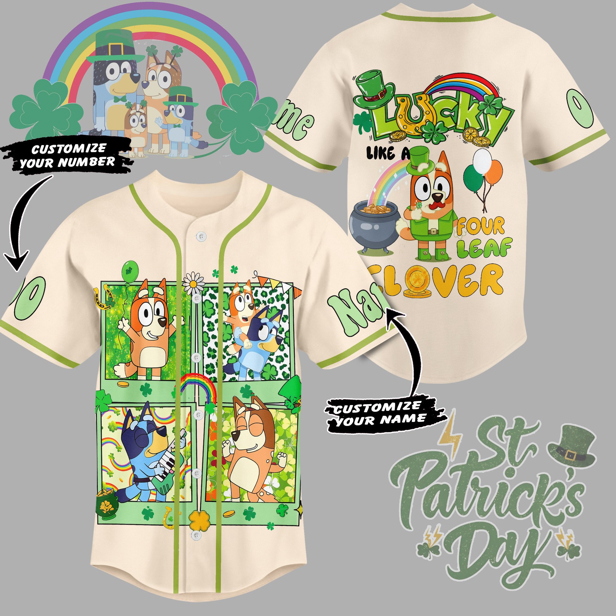 Happy St. Patricks Day Baseball Jersey For Sport Teams Fans