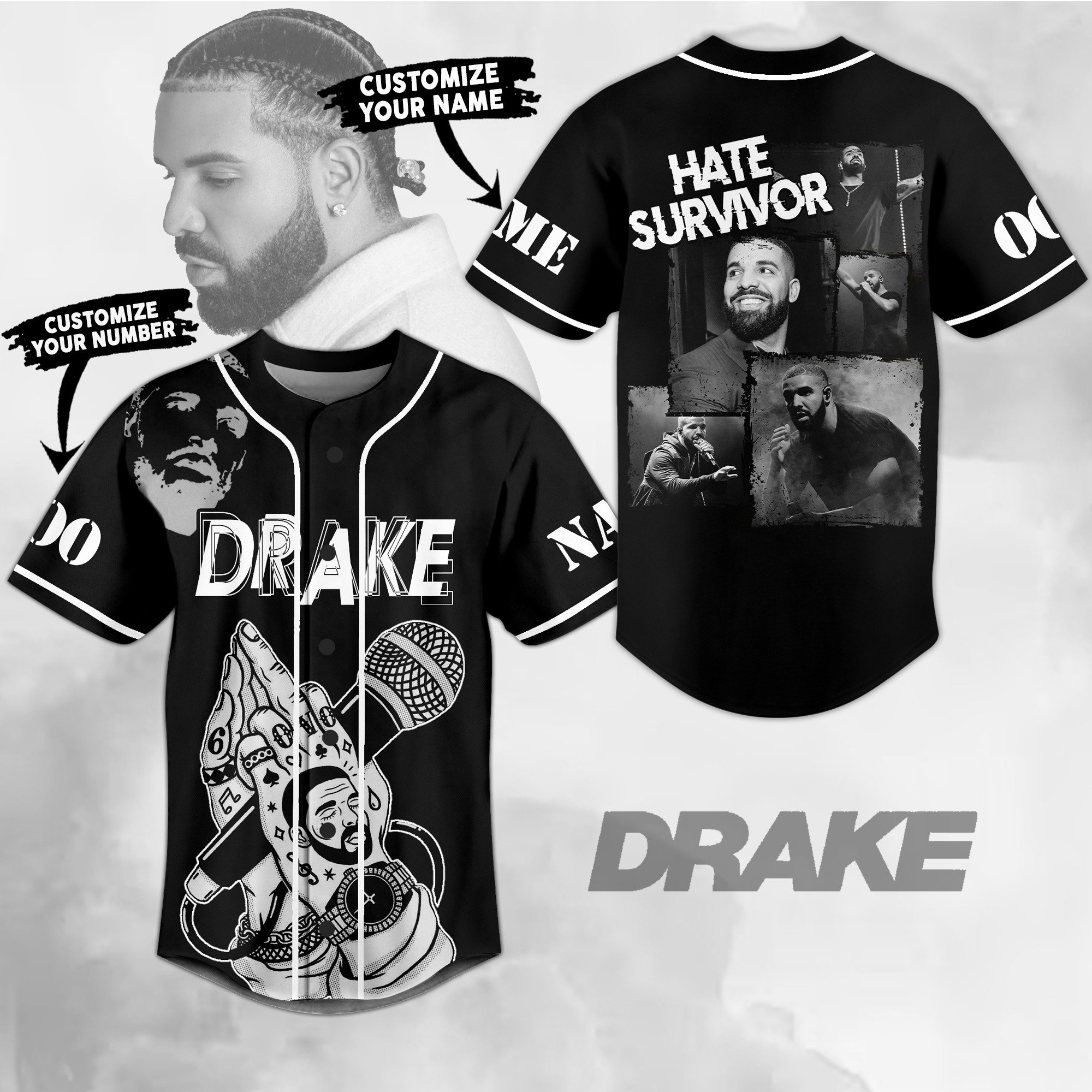 Drake Baseball Jersey For Sport Teams Fans