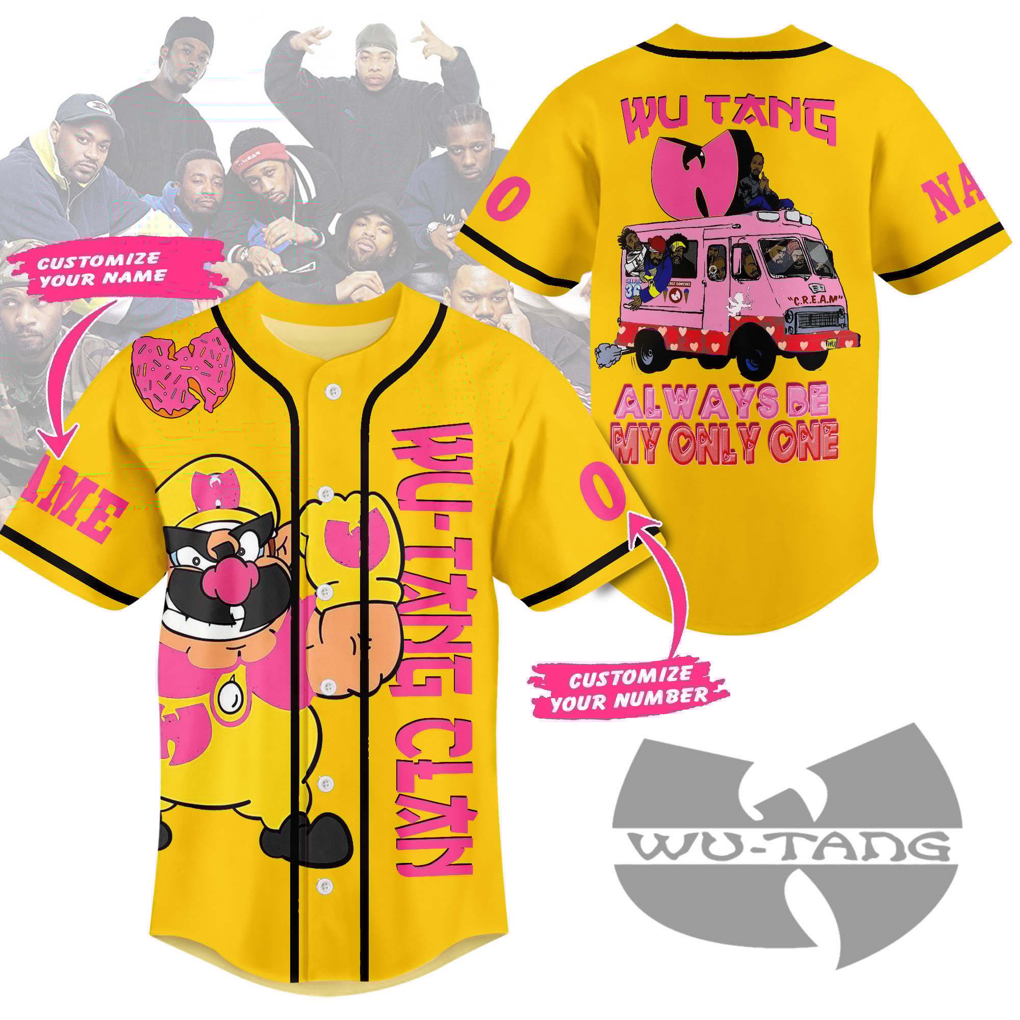 Wu-Tang Clan Baseball Jersey For Sport Teams Fans
