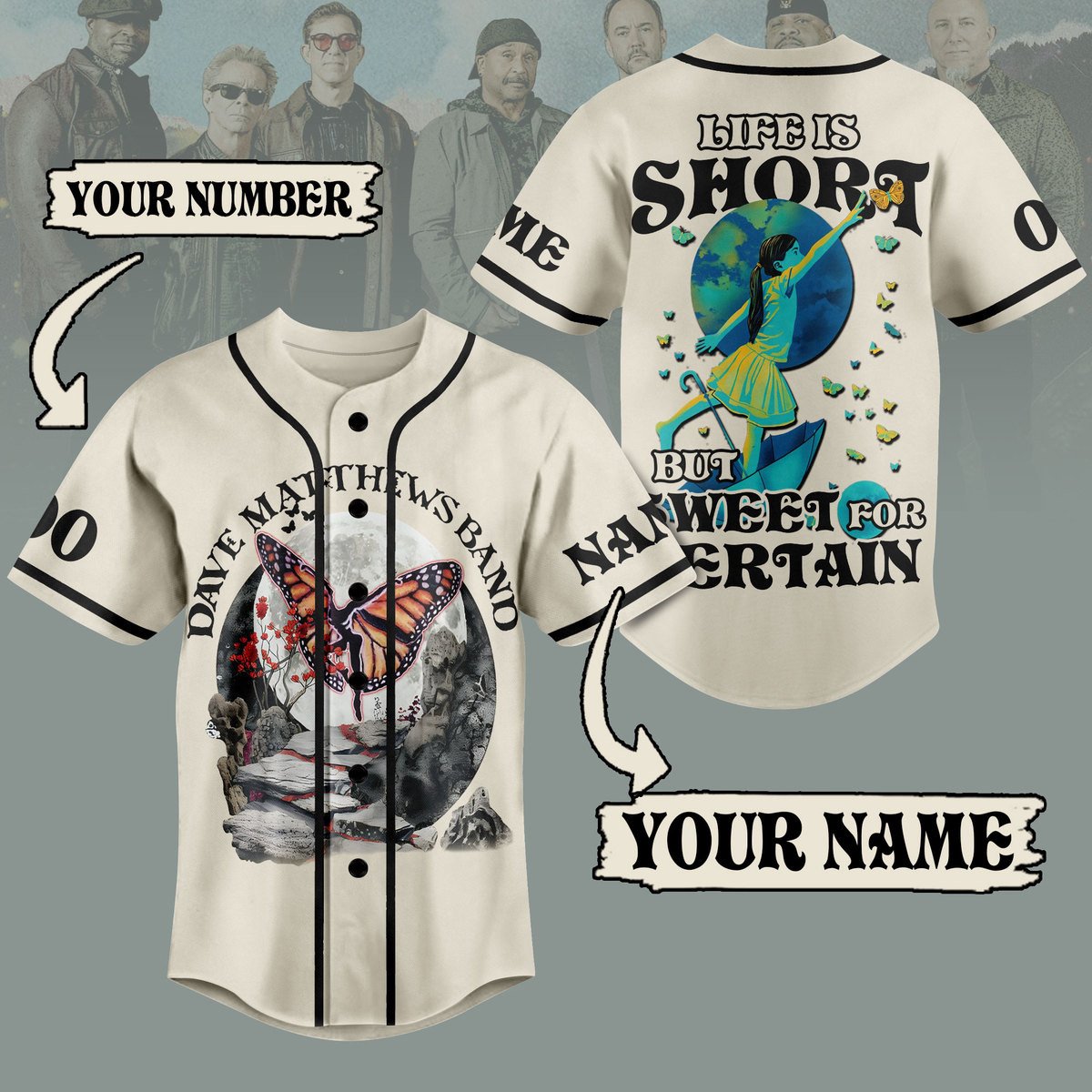 Dave Matthews Band Baseball Jersey For Sport Teams Fans