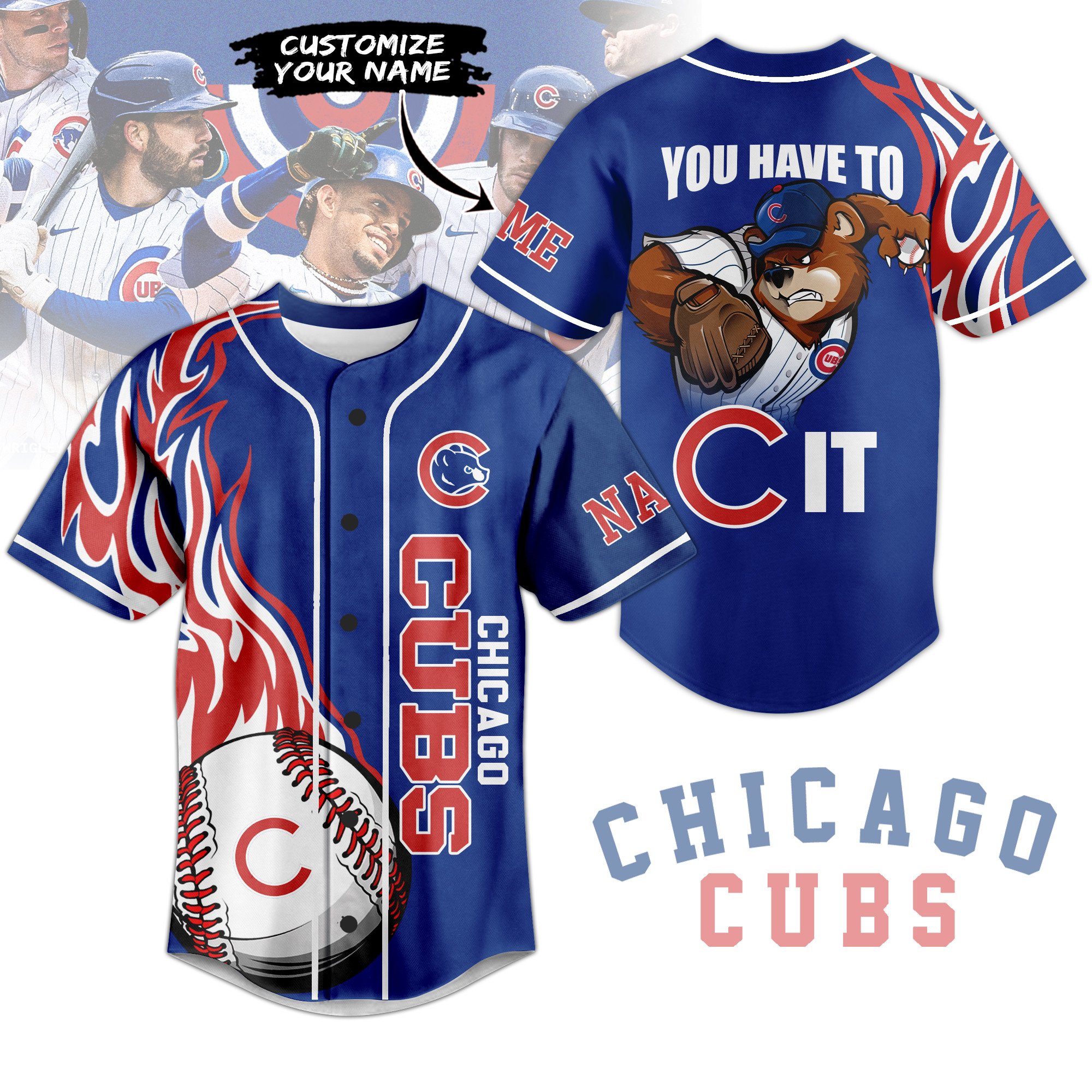 Chicago Cubs Baseball Jersey For Sport Teams Fans