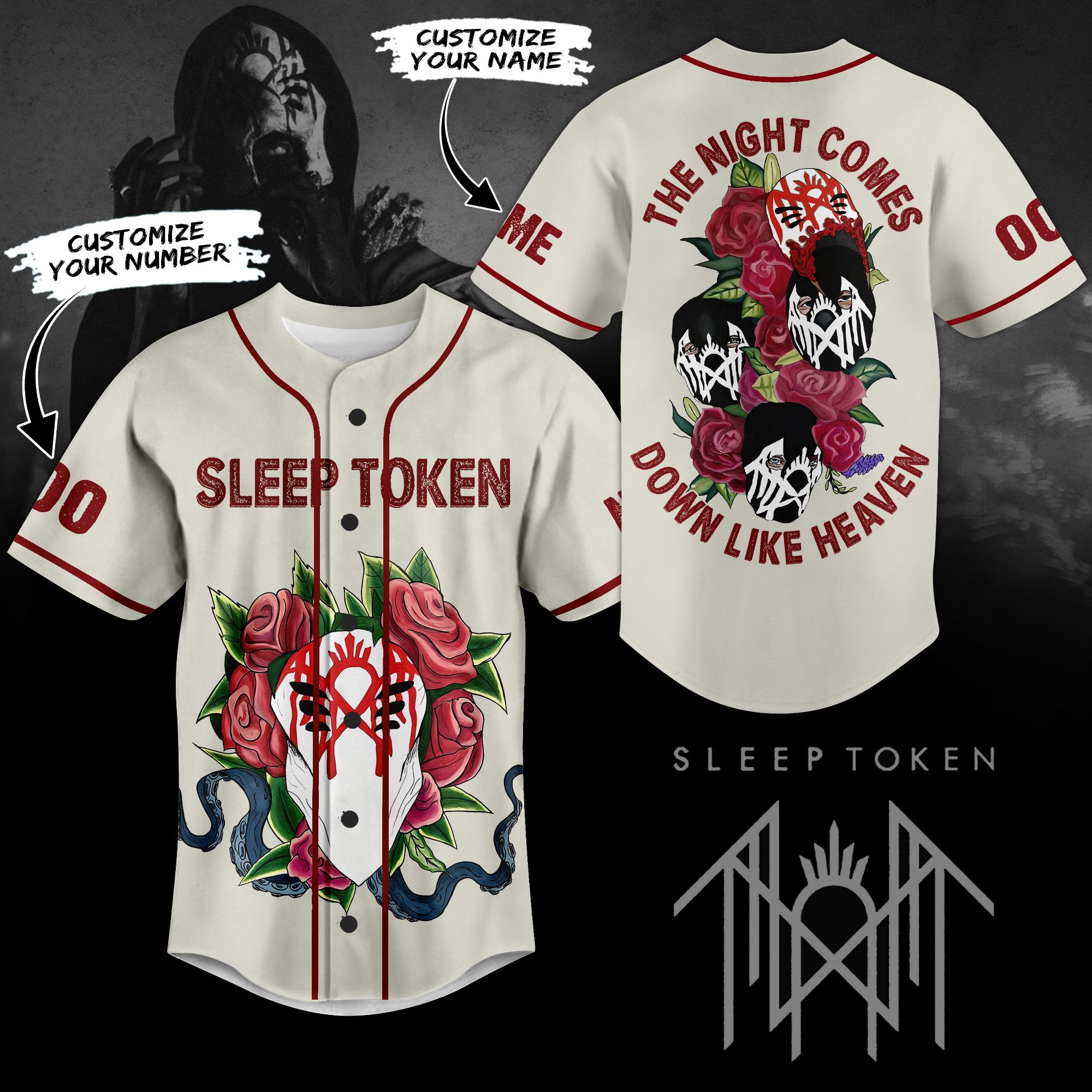 Sleep Token Baseball Jersey For Sport Teams Fans
