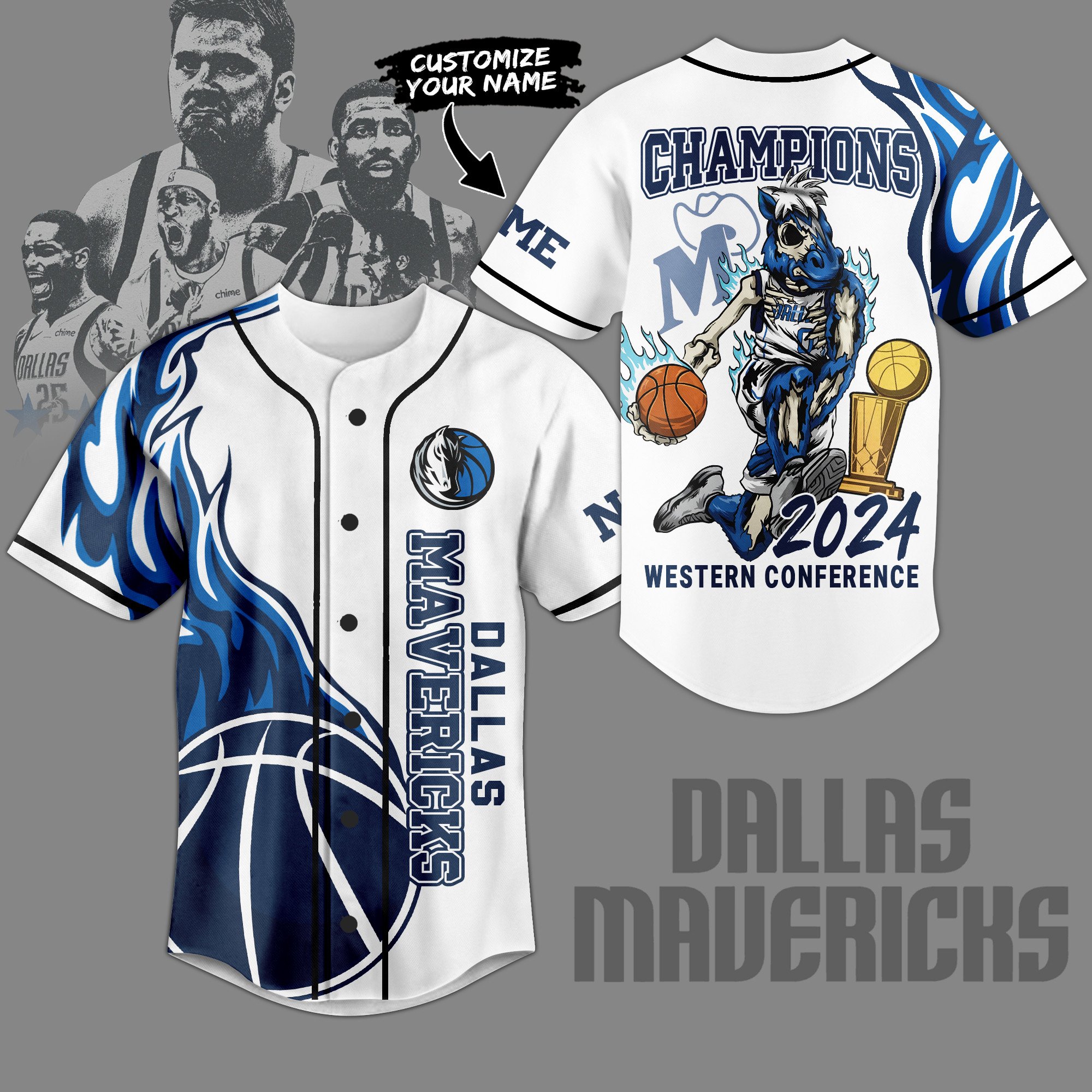 Dallas Mavericks Baseball Jersey For Sport Teams Fans