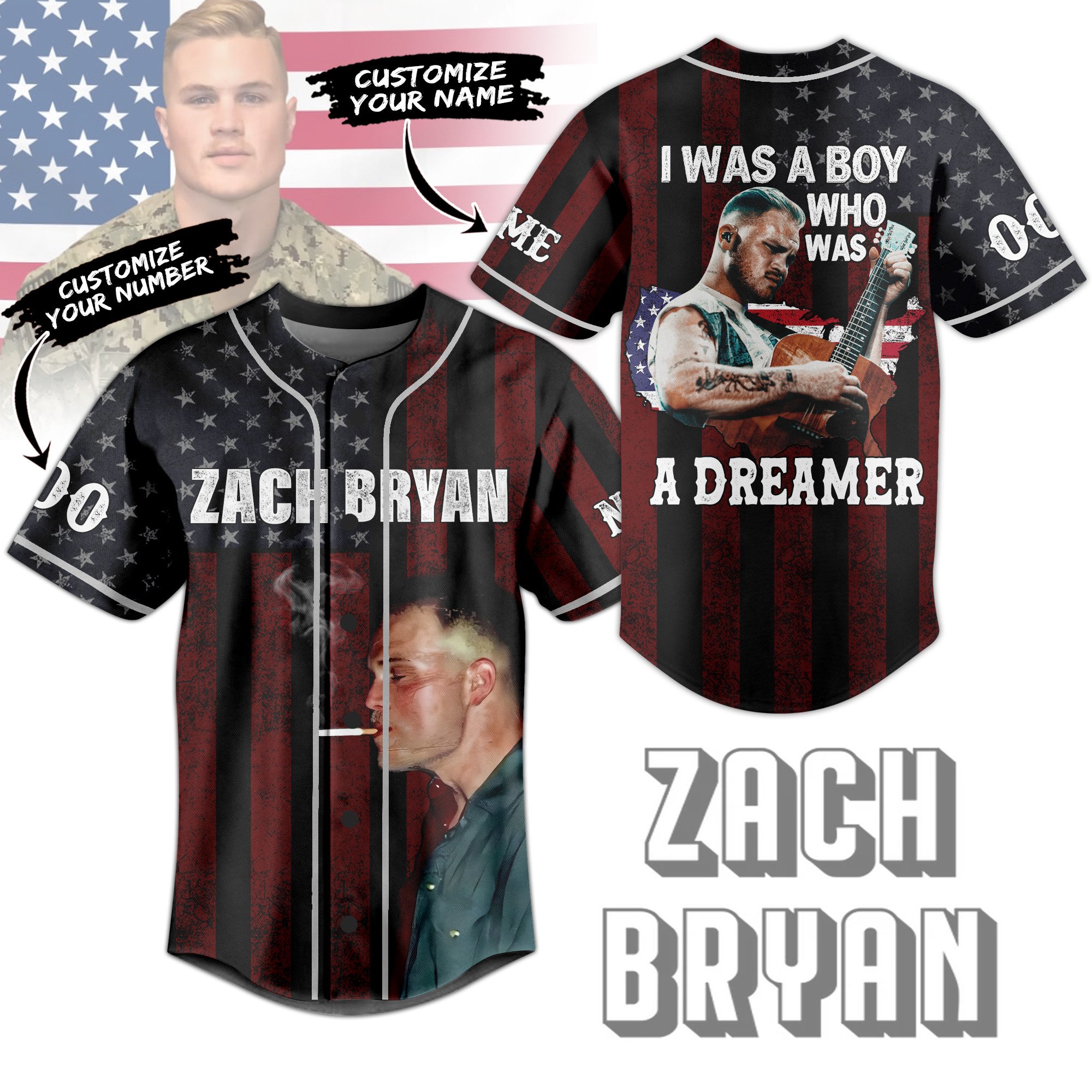 Zach Bryan Baseball Jersey For Sport Teams Fans