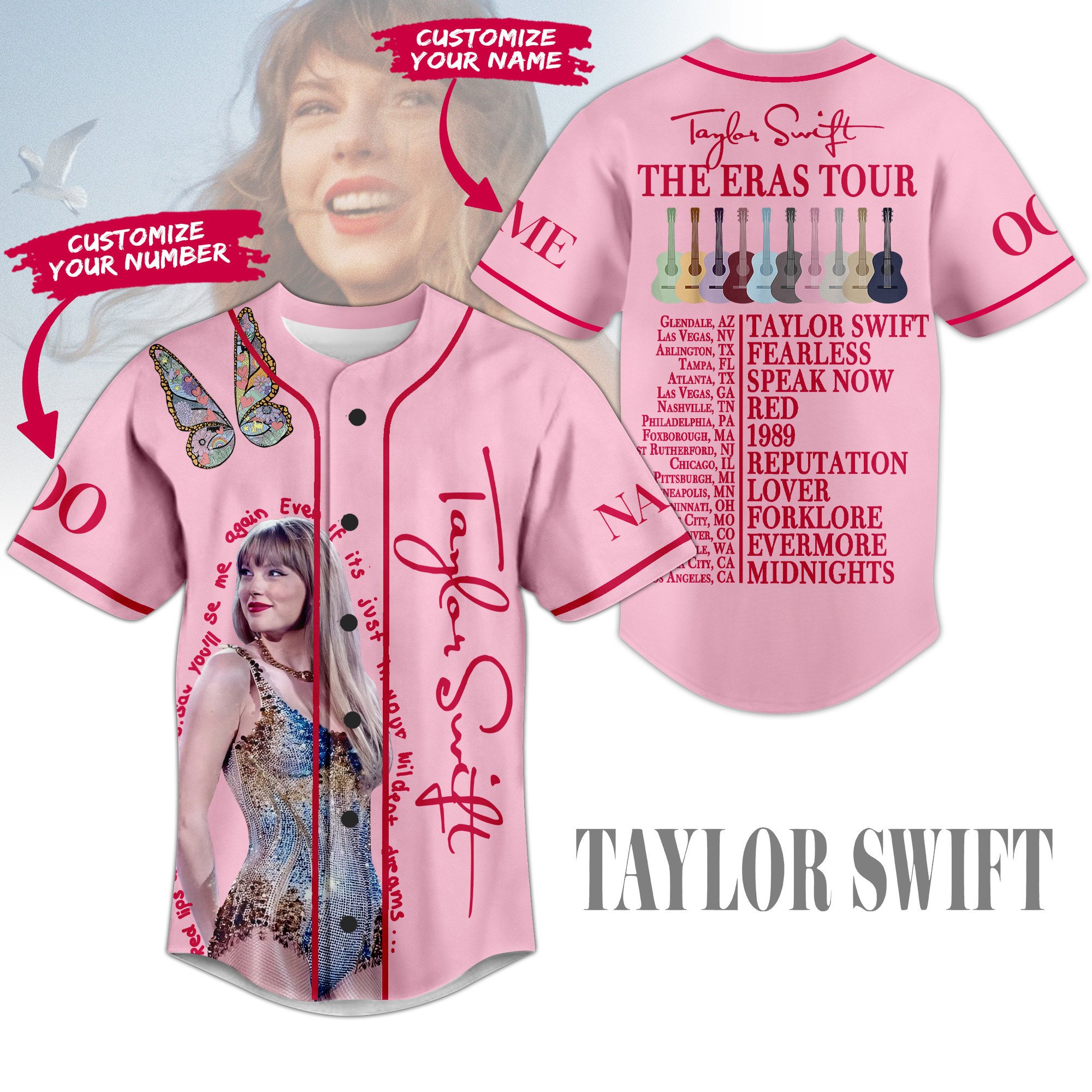 Taylor Swift Baseball Jersey For Sport Teams Fans