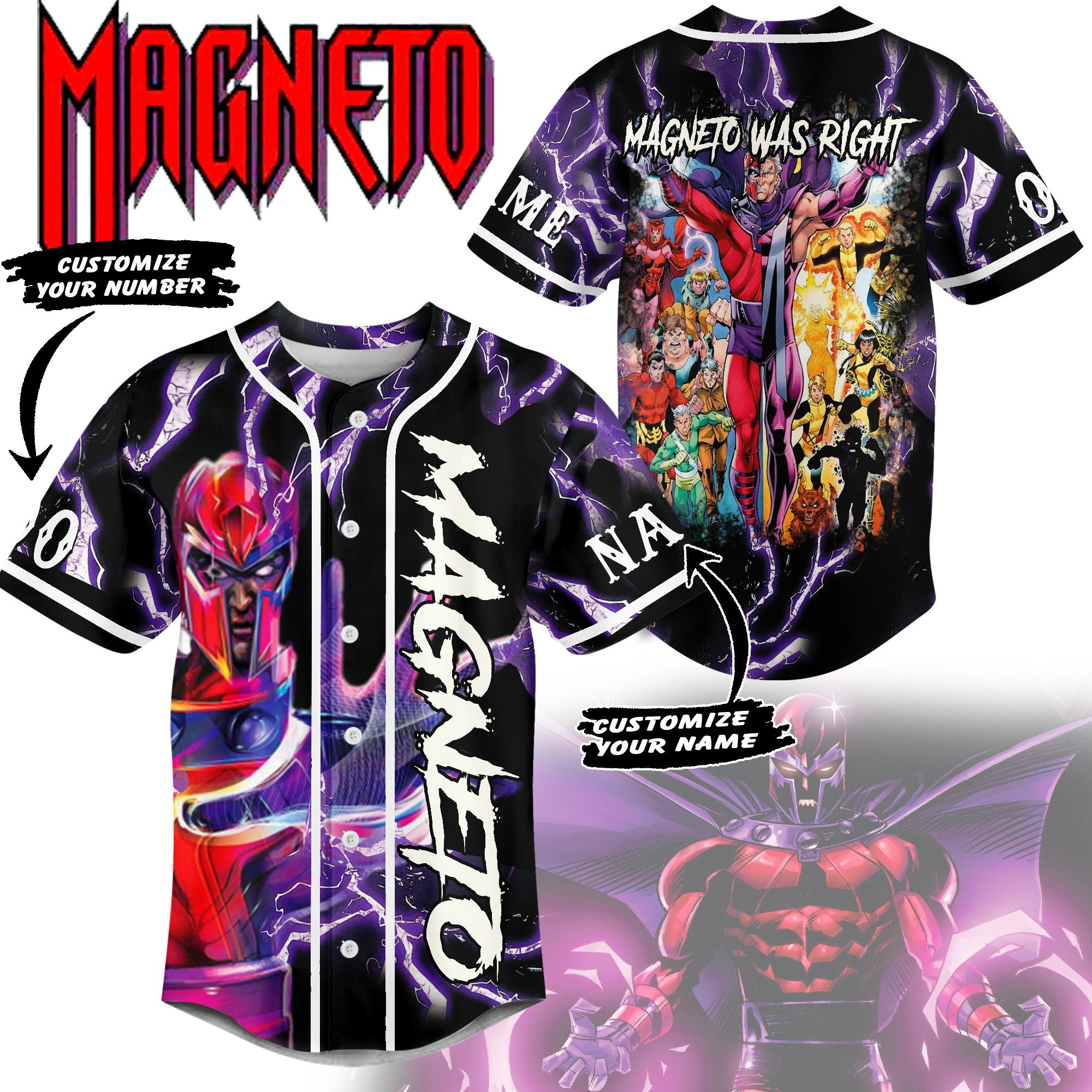 X-Men 97 Magneto Was Right Baseball Jersey For Sport Teams Fans