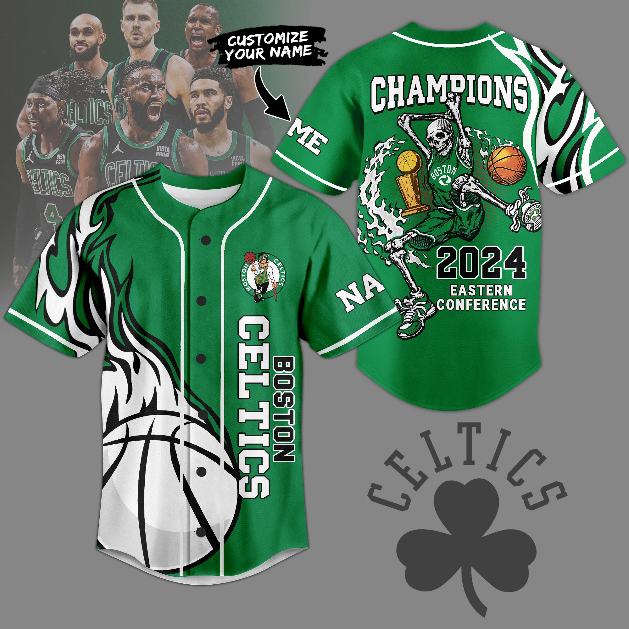Boston Celtics Baseball Jersey For Sport Teams Fans