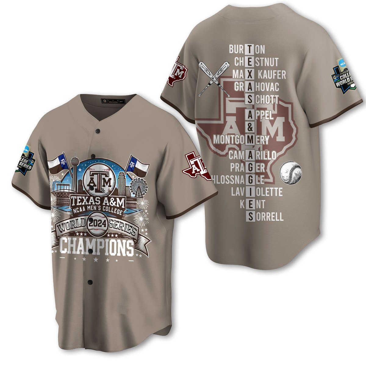 Texas A&M Baseball Jersey For Sport Teams Fans