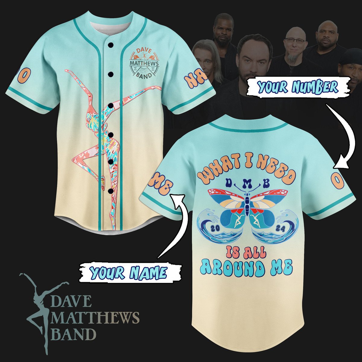 Dave Matthews Band Baseball Jersey For Sport Teams Fans