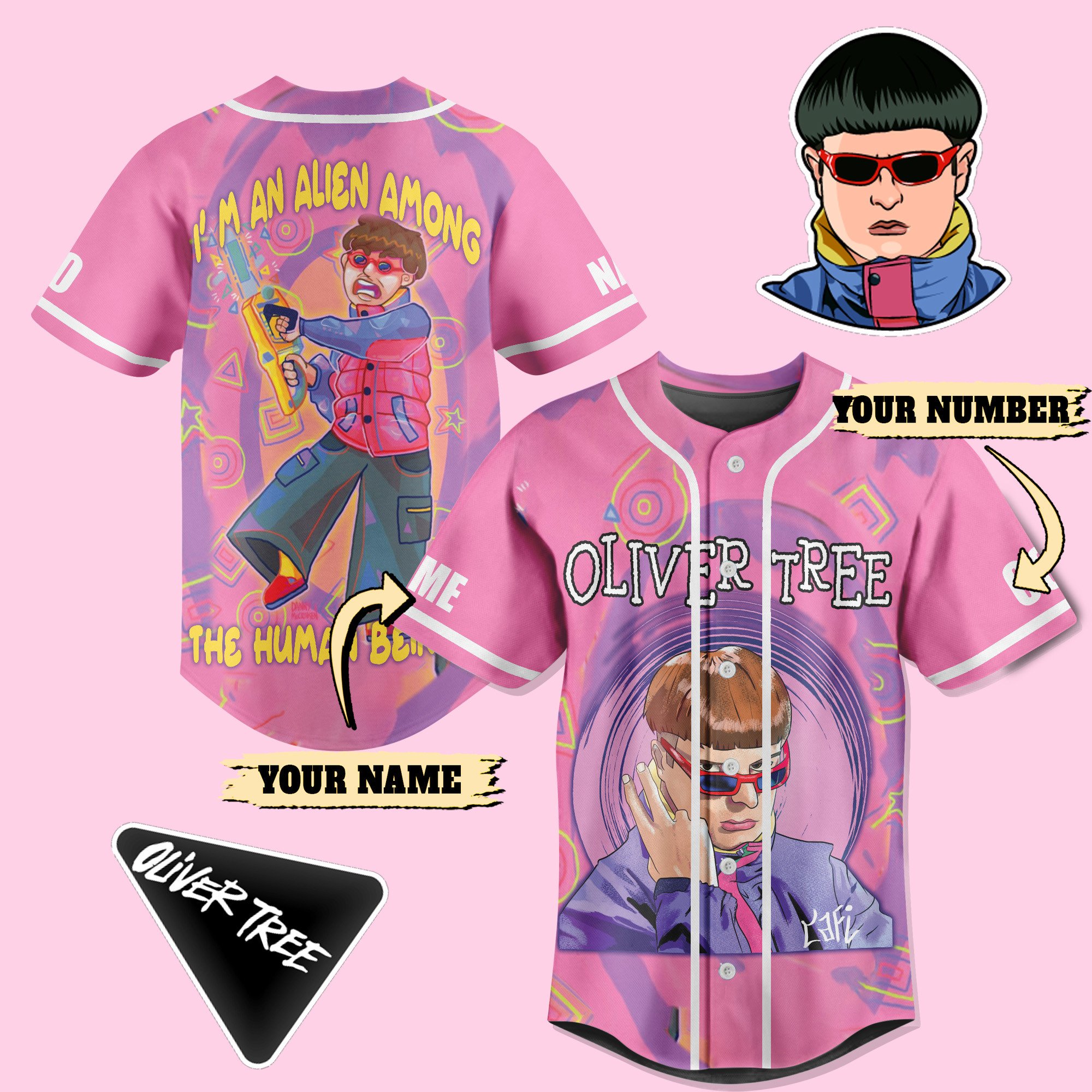 Oliver Tree Baseball Jersey For Sport Teams Fans