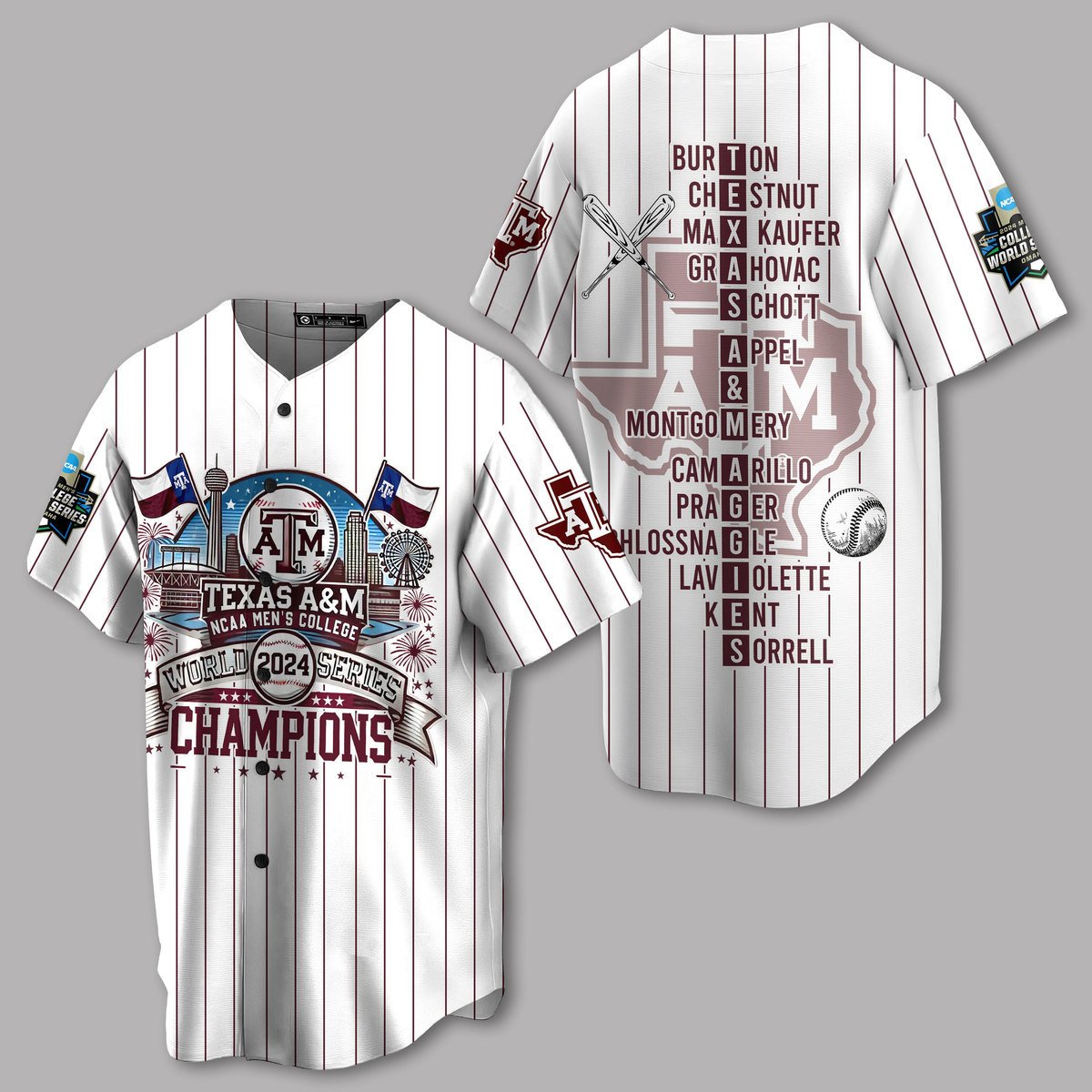 Texas A&M Baseball Jersey For Sport Teams Fans