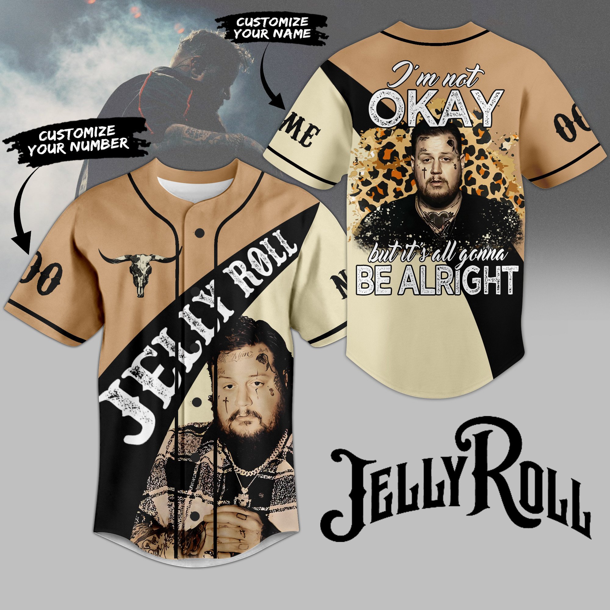 Jelly Roll Baseball Jersey For Sport Teams Fans