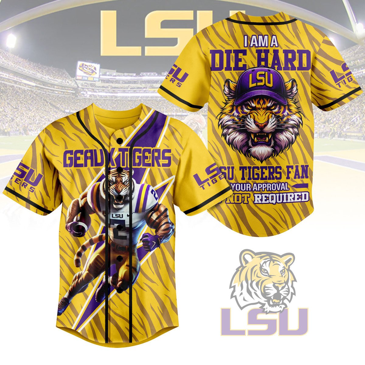 LSU Tigers Baseball Jersey For Sport Teams Fans