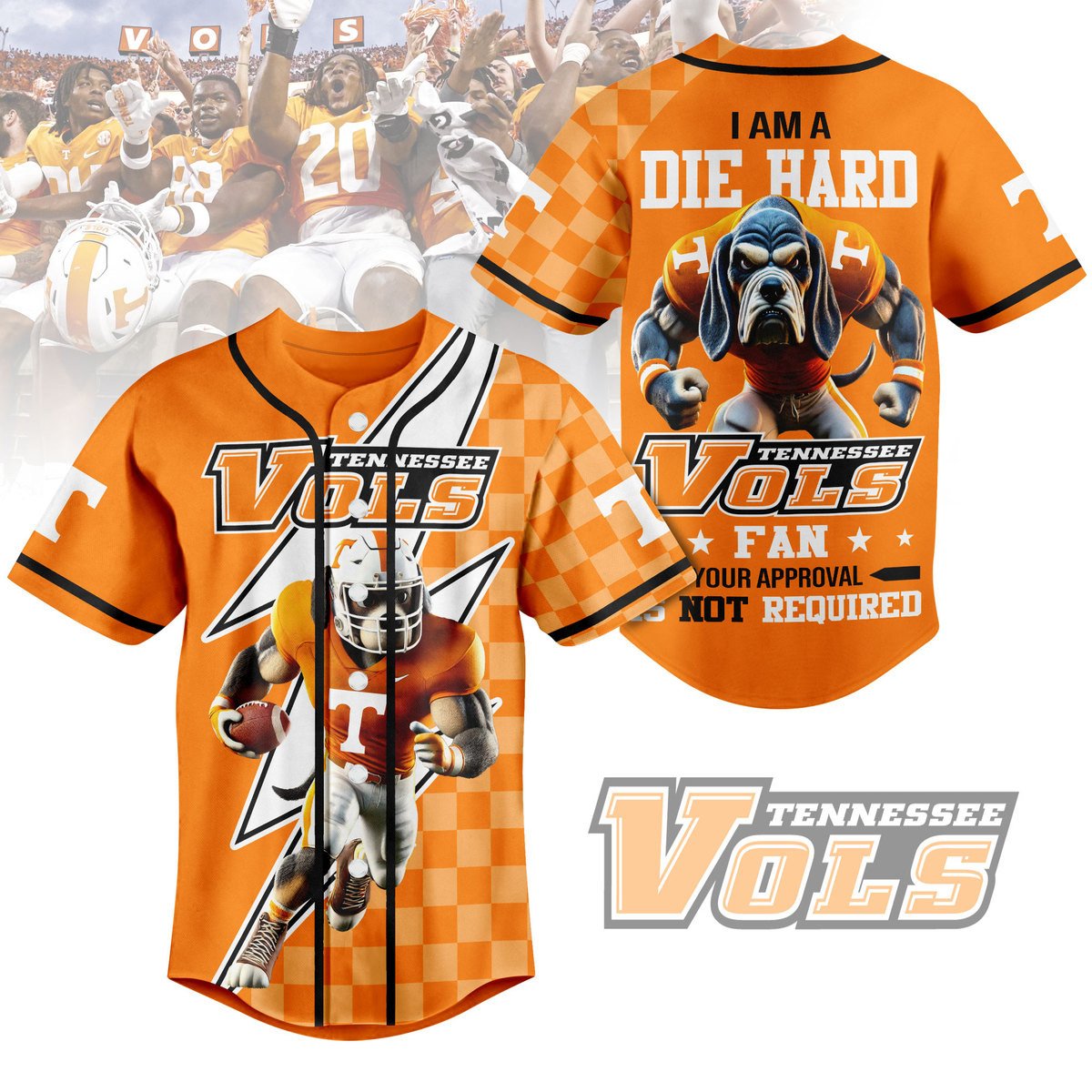 Tennessee Volunteers Baseball Jersey For Sport Teams Fans