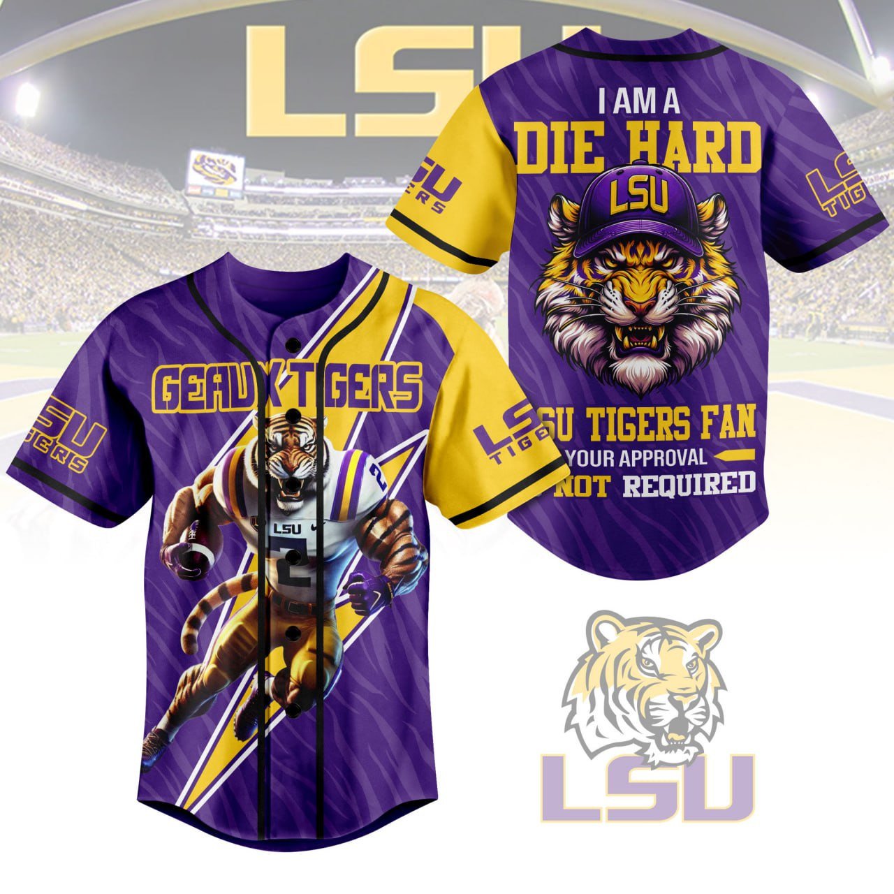 LSU Tigers Baseball Jersey For Sport Teams Fans
