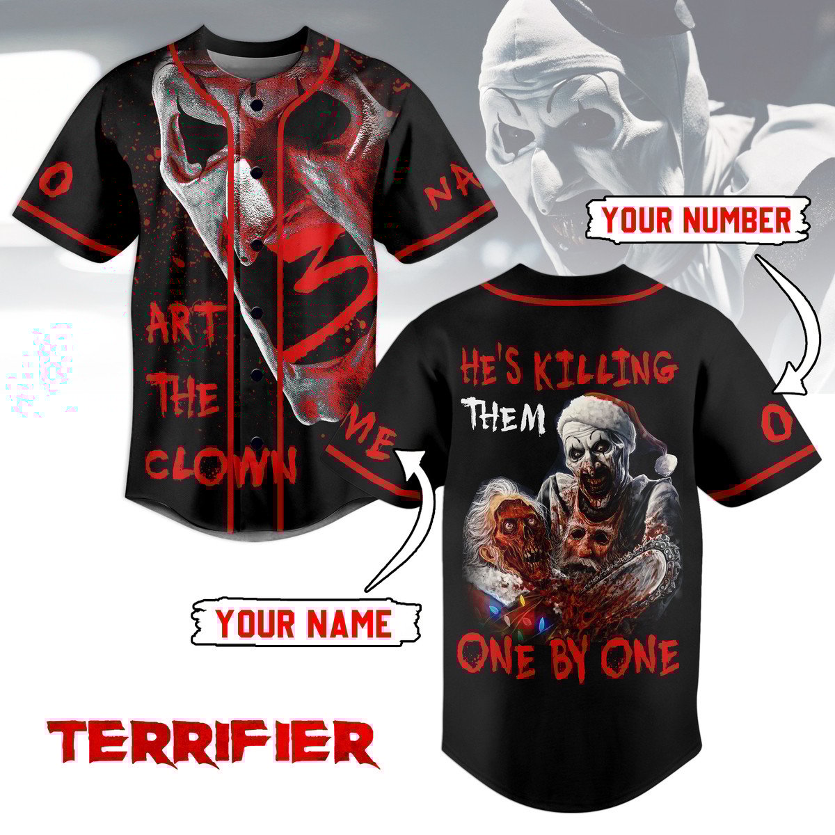 Terrifier Baseball Jersey For Sport Teams Fans
