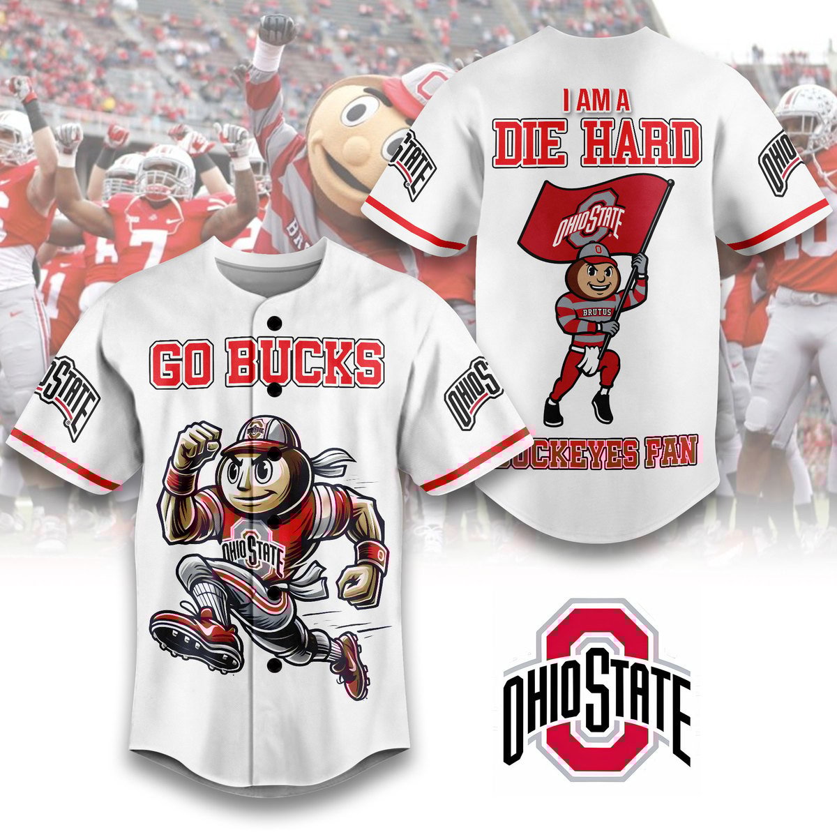 Ohio State Buckeyes Baseball Jersey For Sport Teams Fans