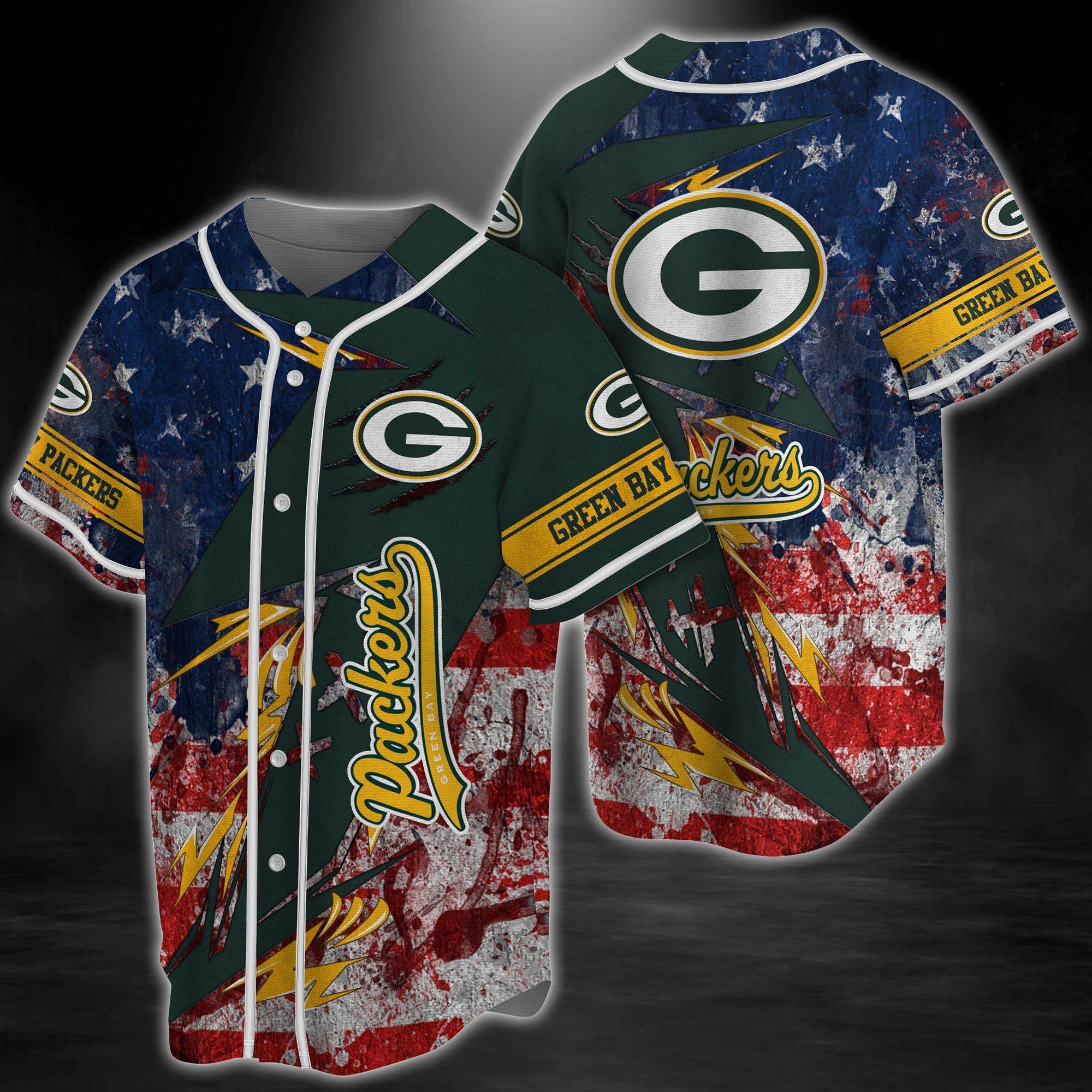 Green Bay Packers NFL Baseball Jersey BJ2224