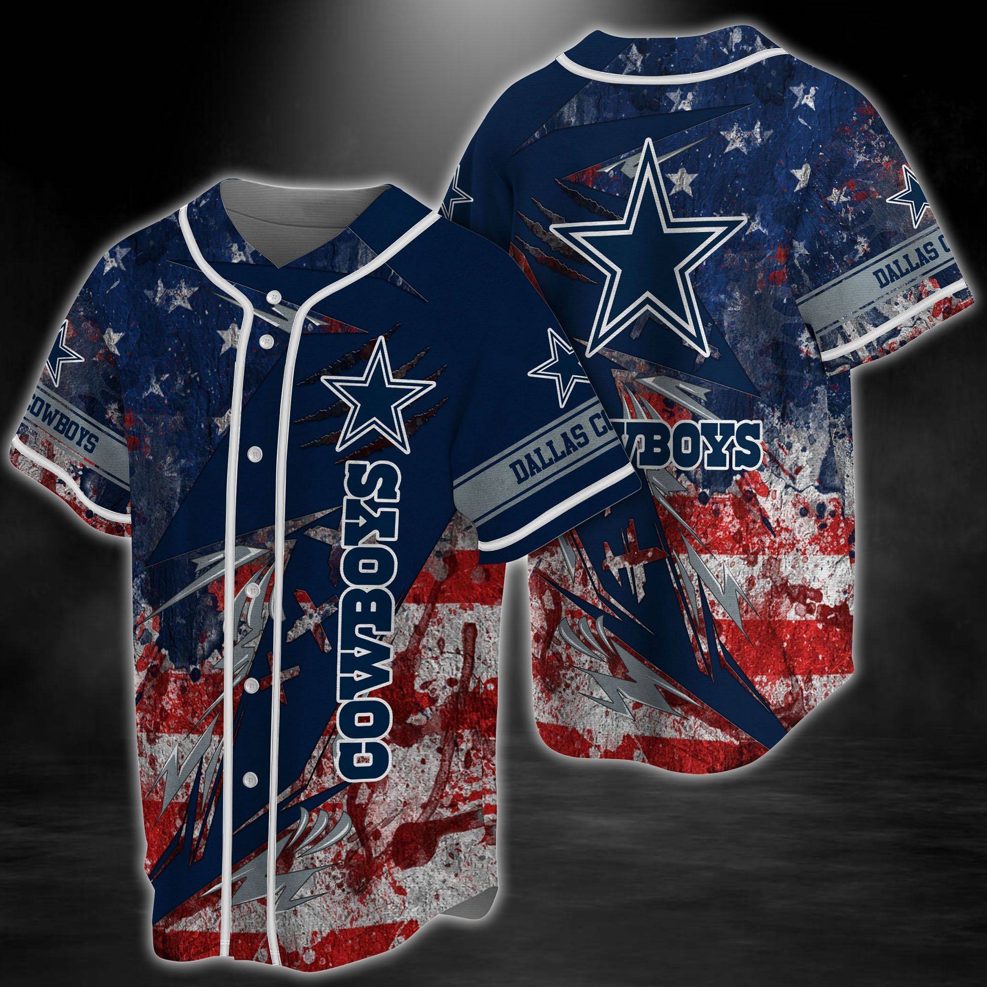 Dallas Cowboys NFL Baseball Jersey BJ0964