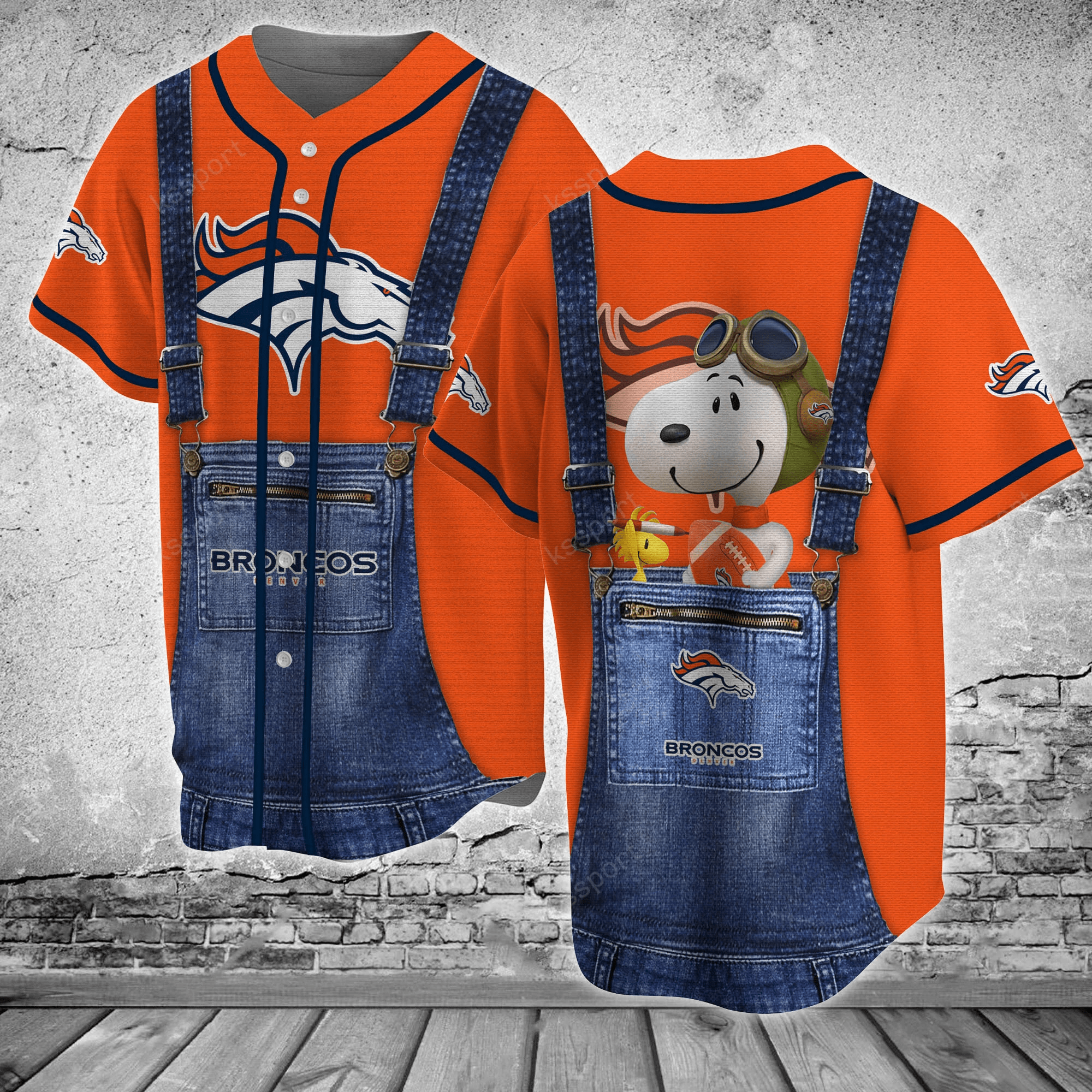 Denver Broncos NFL 3D Personalized Baseball Jersey BJ1116